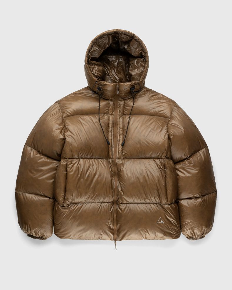 Shiny Down Jacket Brown