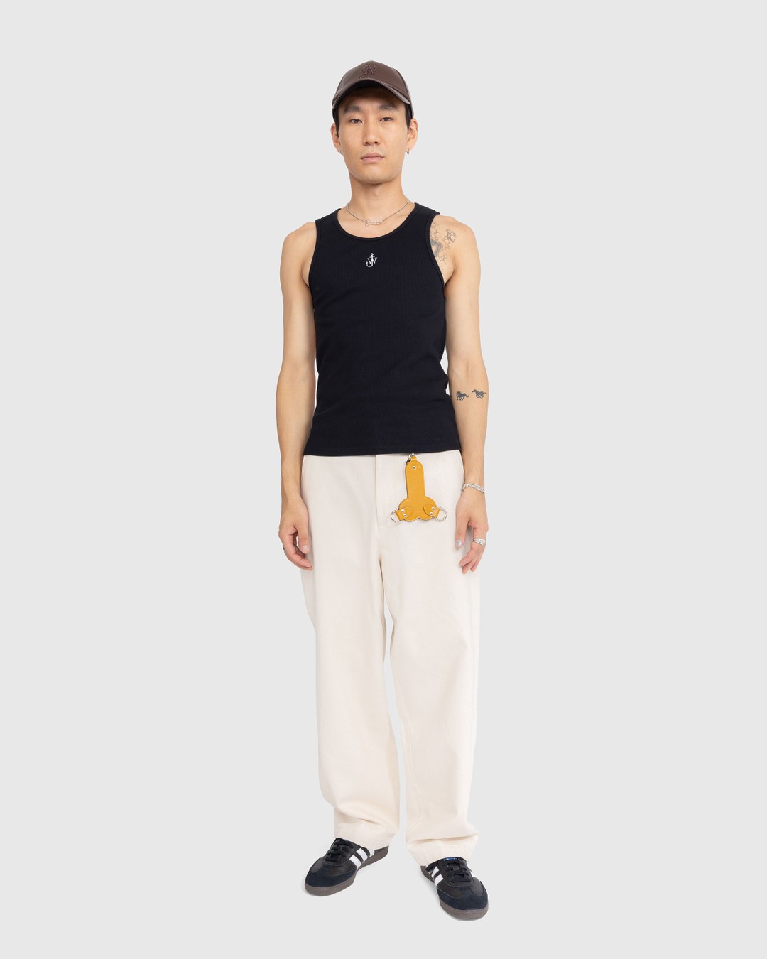J.W. Anderson – Reclining Stud Back Print Vest Black - Tank Tops - Black - Image 3