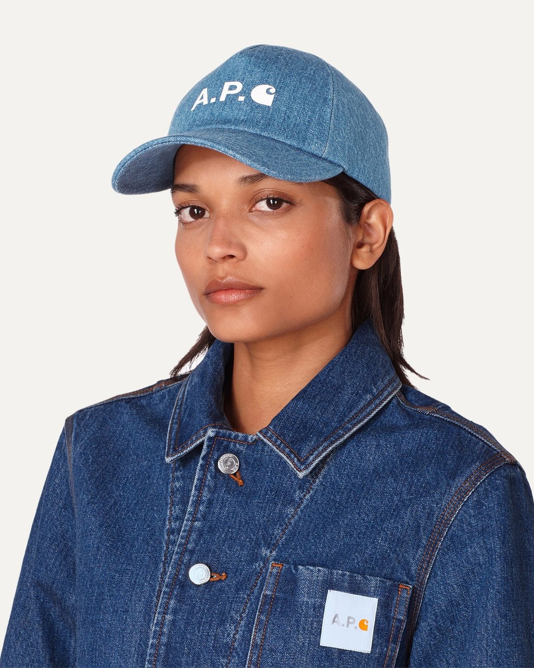 A.P.C. x Carhartt WIP – Cameron Baseball Cap Indigo - Hats - Blue - Image 2