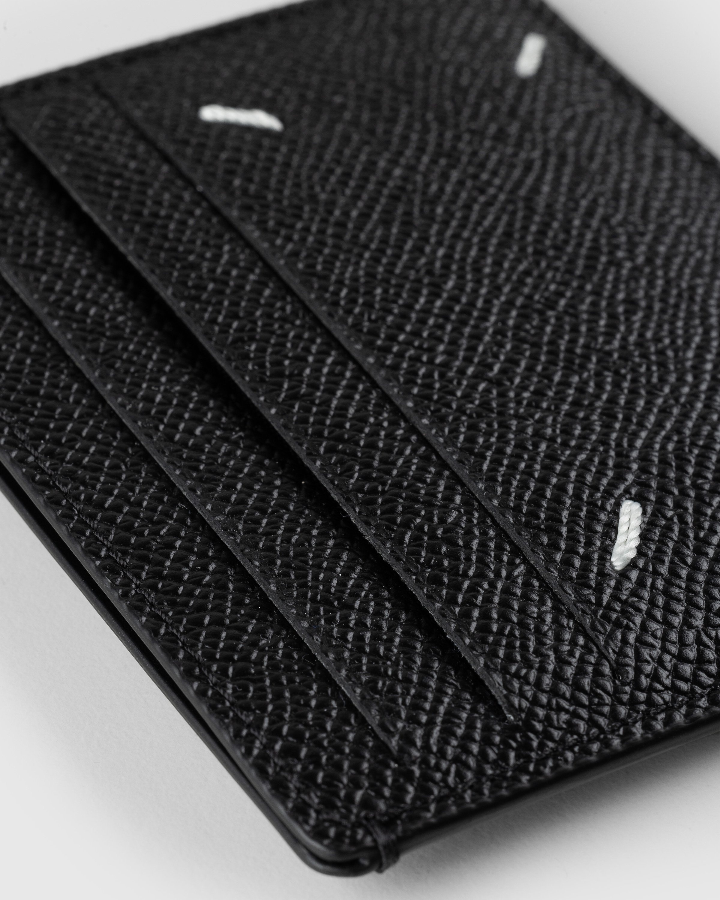 Maison Margiela – Leather Card Holder Black - Wallets - Green - Image 3
