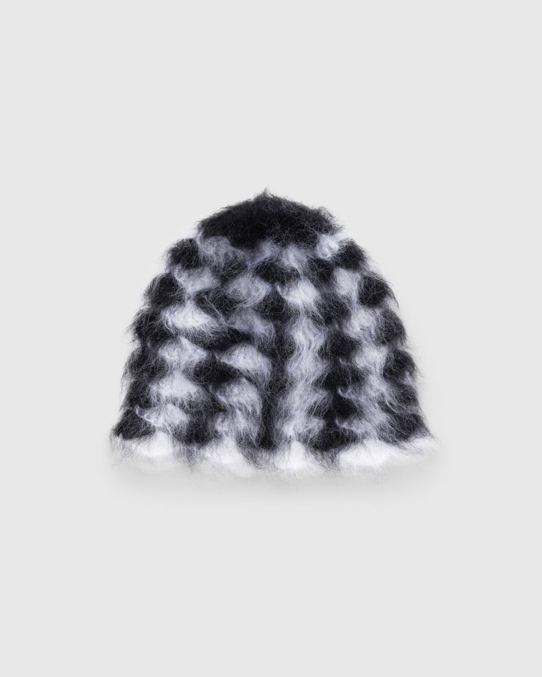 Brushed Mohair Seashell Bucket Hat Jester White