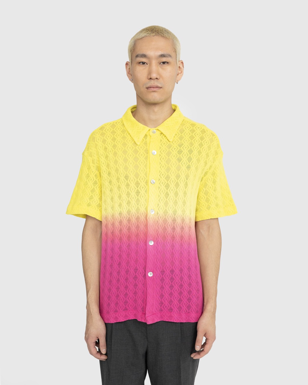 AGR – Gentle Happiness Lace Shirt Yellow/Pink - Shirts - Yellow - Image 2