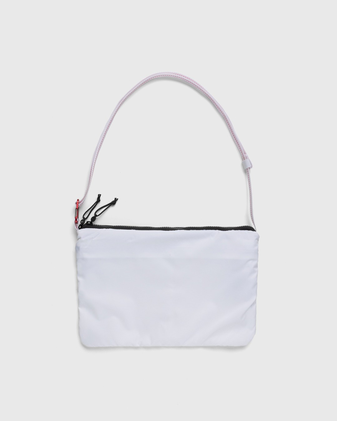 The North Face Flyweight Shoulder Bag White Asphalt Grey Red