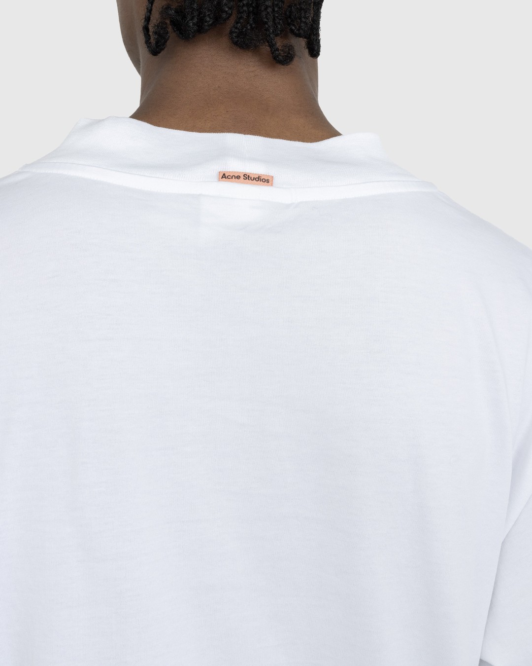 Acne Studios – Crewneck T-Shirt Optic White - Tops - White - Image 4