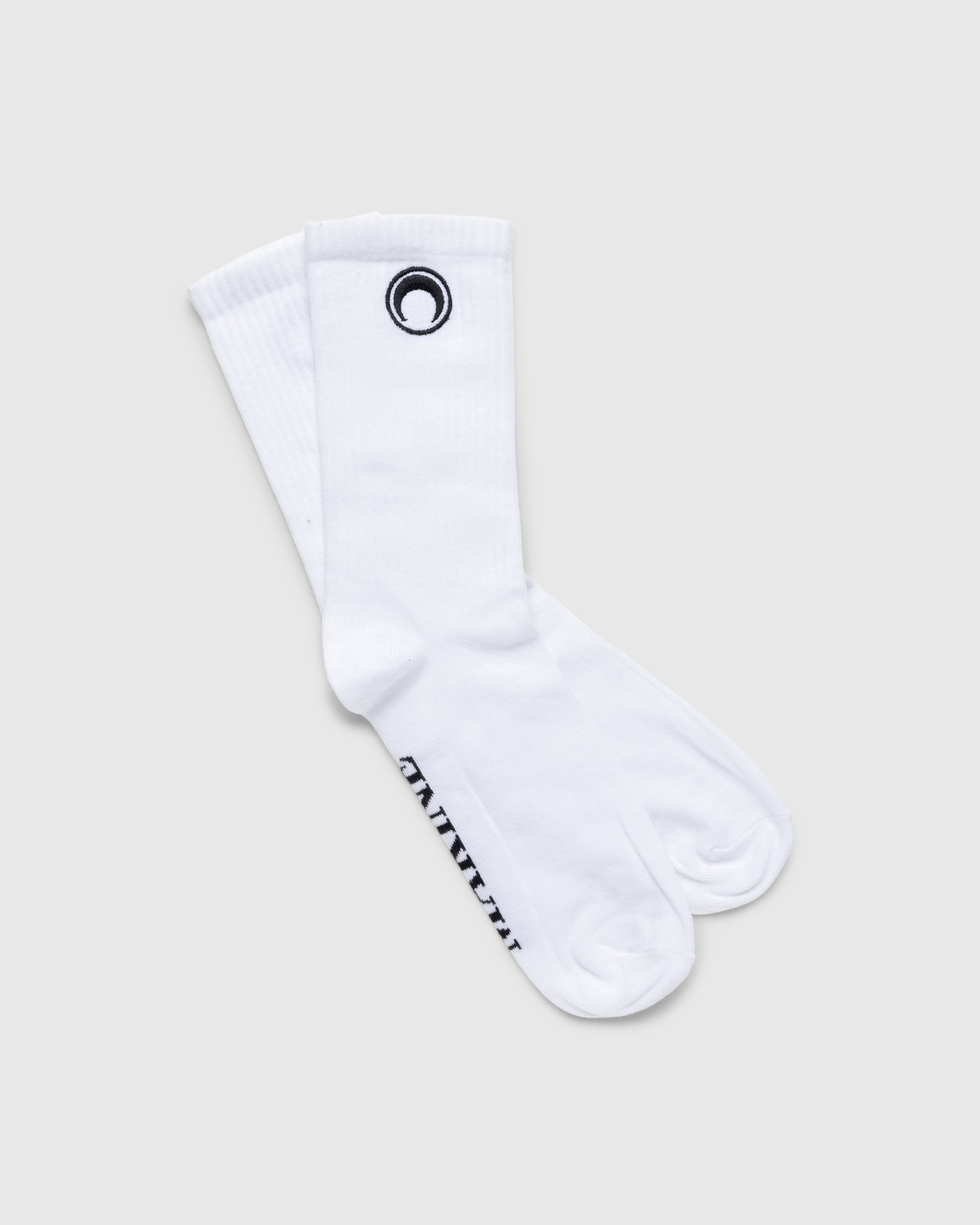 Marine Serre – Embroidered Olympic Socks White - Socks - White - Image 2