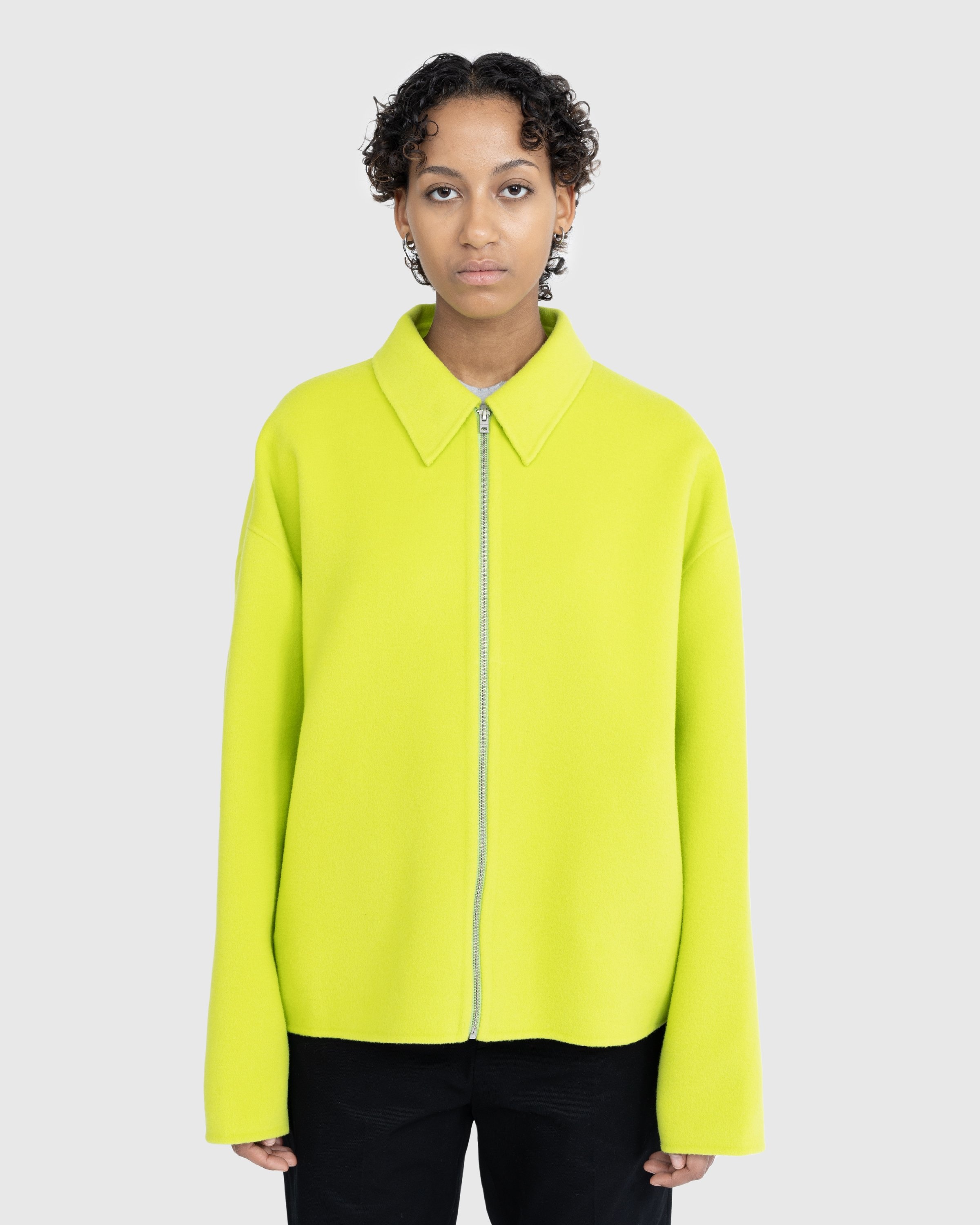 Acne Studios – Wool Zipper Jacket Lime Green | Highsnobiety Shop