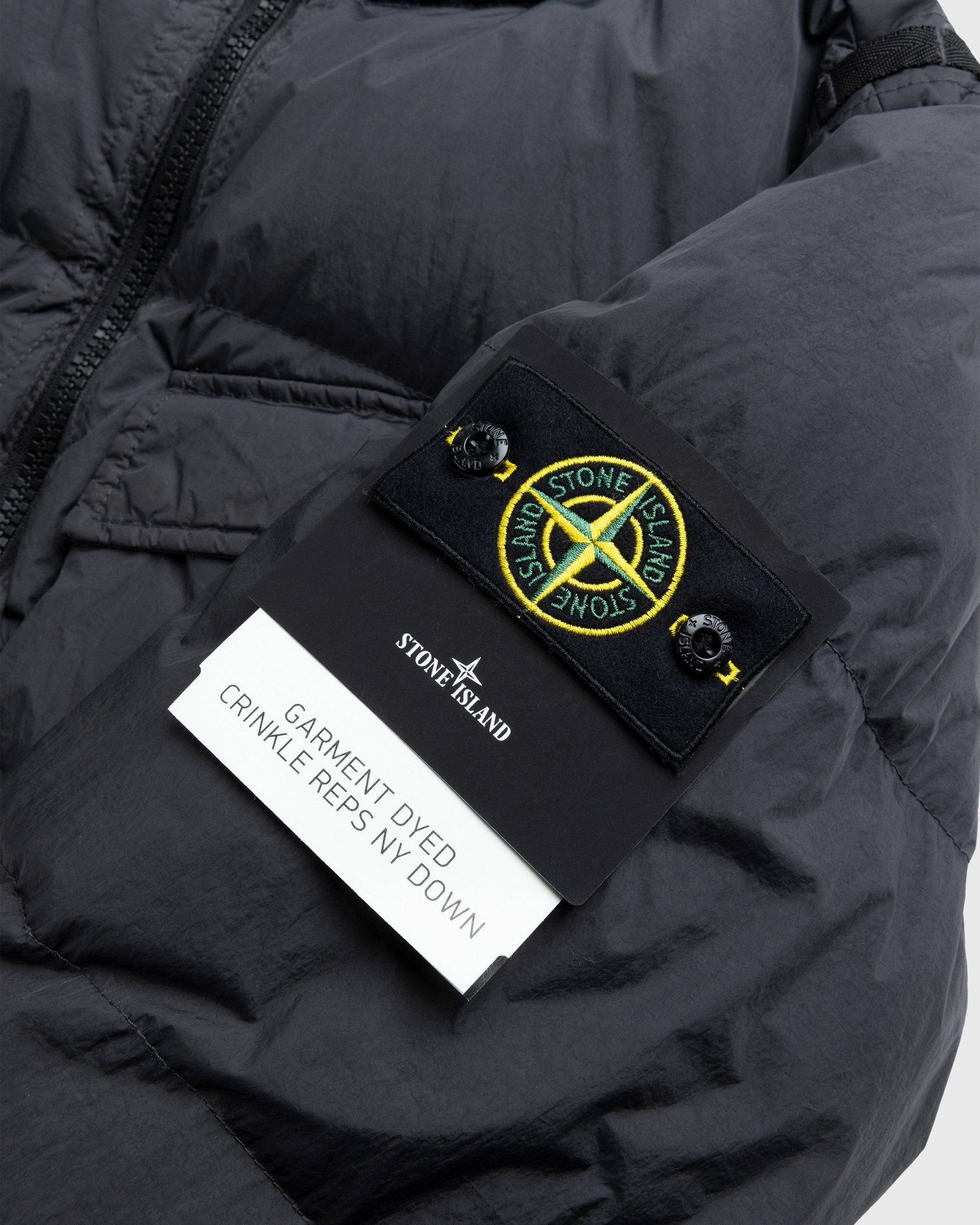 Stone Island – Garment-Dyed Crinkle Down Jacket Charcoal - Outerwear - Grey - Image 4