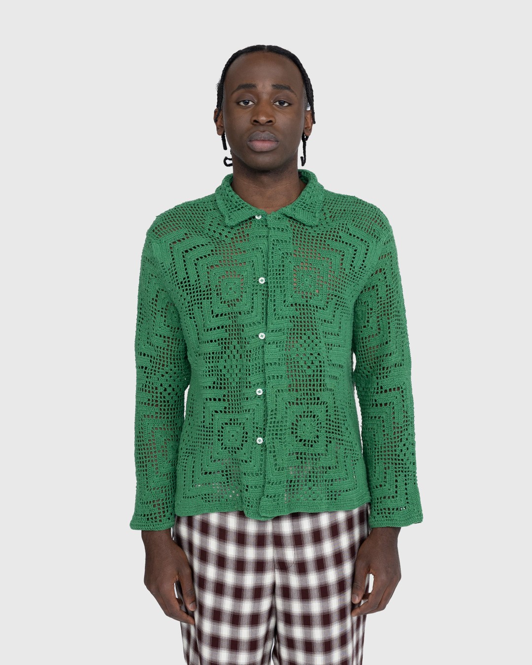 Bode – Crochet Overshirt Green - Overshirt - Green - Image 2