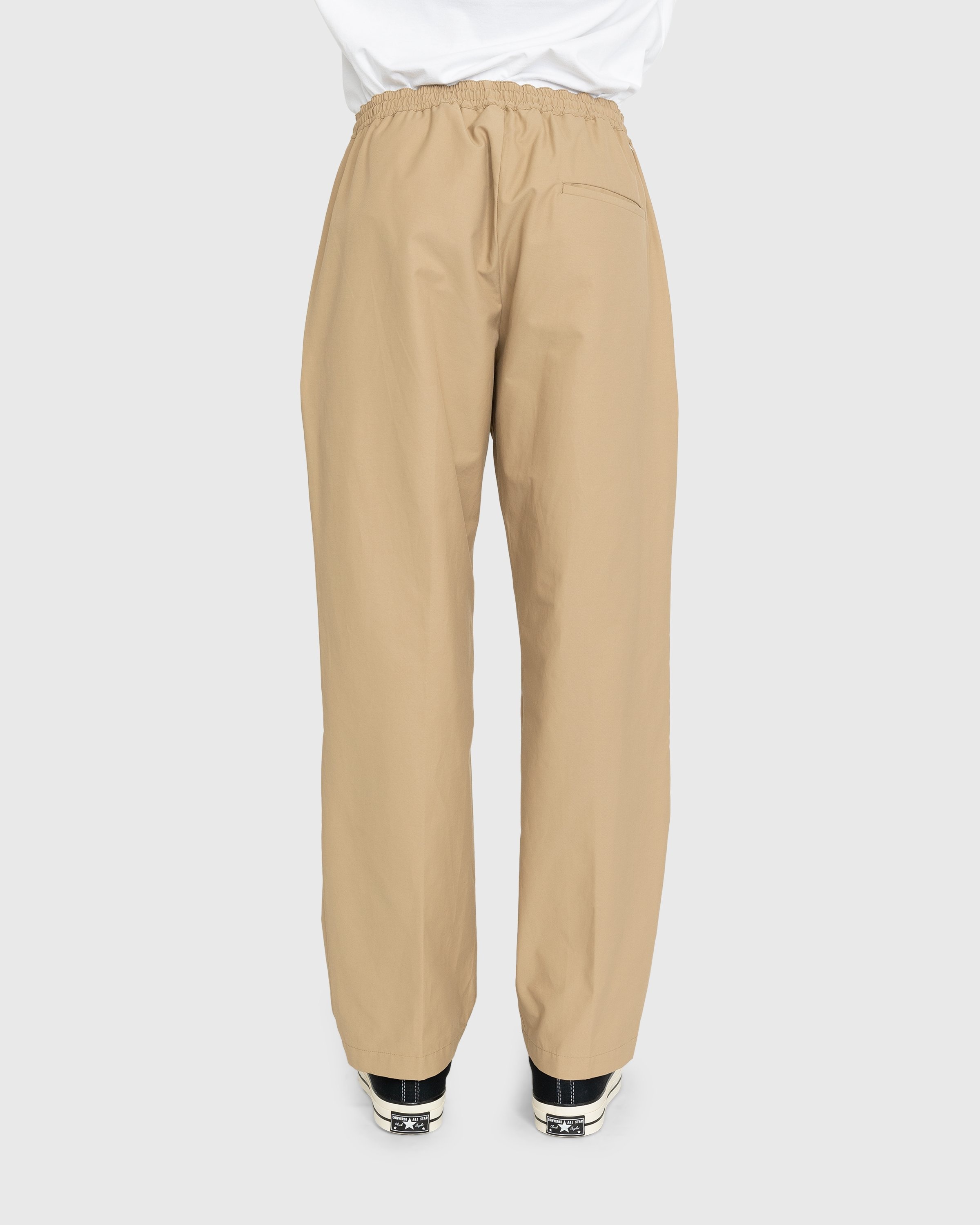 Highsnobiety – Cotton Nylon Elastic Pants Beige - Trousers - Beige - Image 4