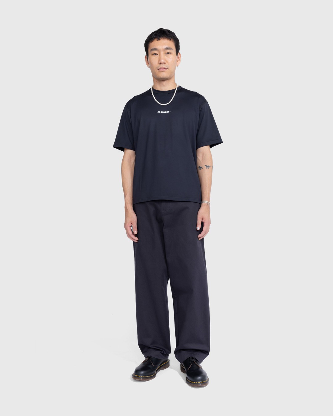 Jil Sander – Logo T-Shirt Black - T-shirts - Black - Image 4
