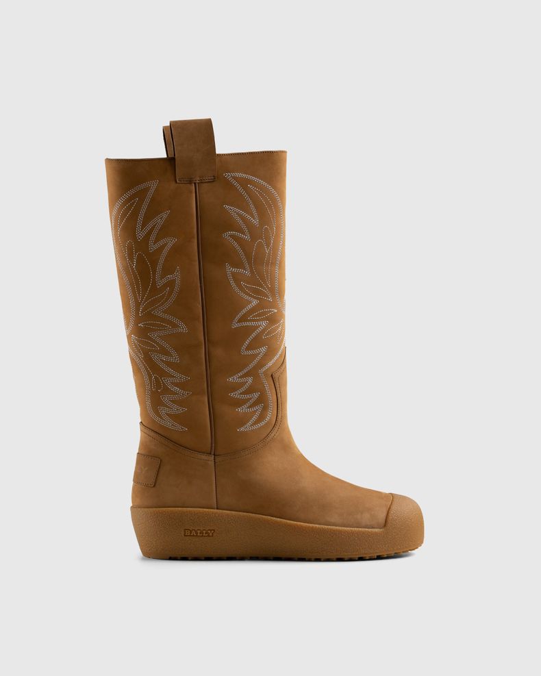 Montana Leather Long Boots Brown