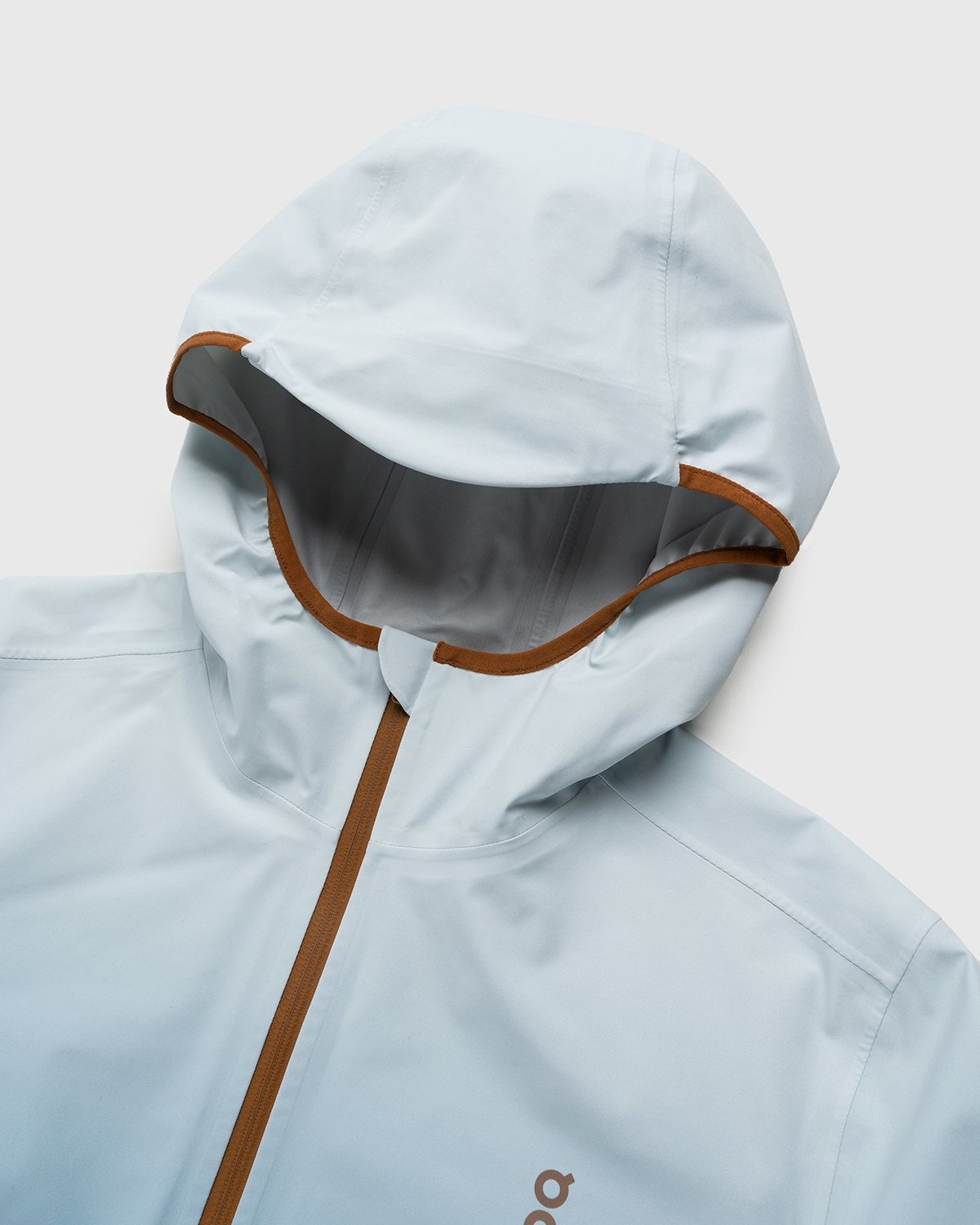 Loewe x On – Men's Technical Waterproof Anorak Gradient Khaki - Outerwear - Grey - Image 4
