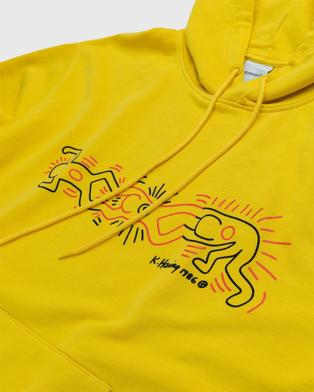 Highsnobiety – Keith Haring Hoodie Yellow - Hoodies - Yellow - Image 3