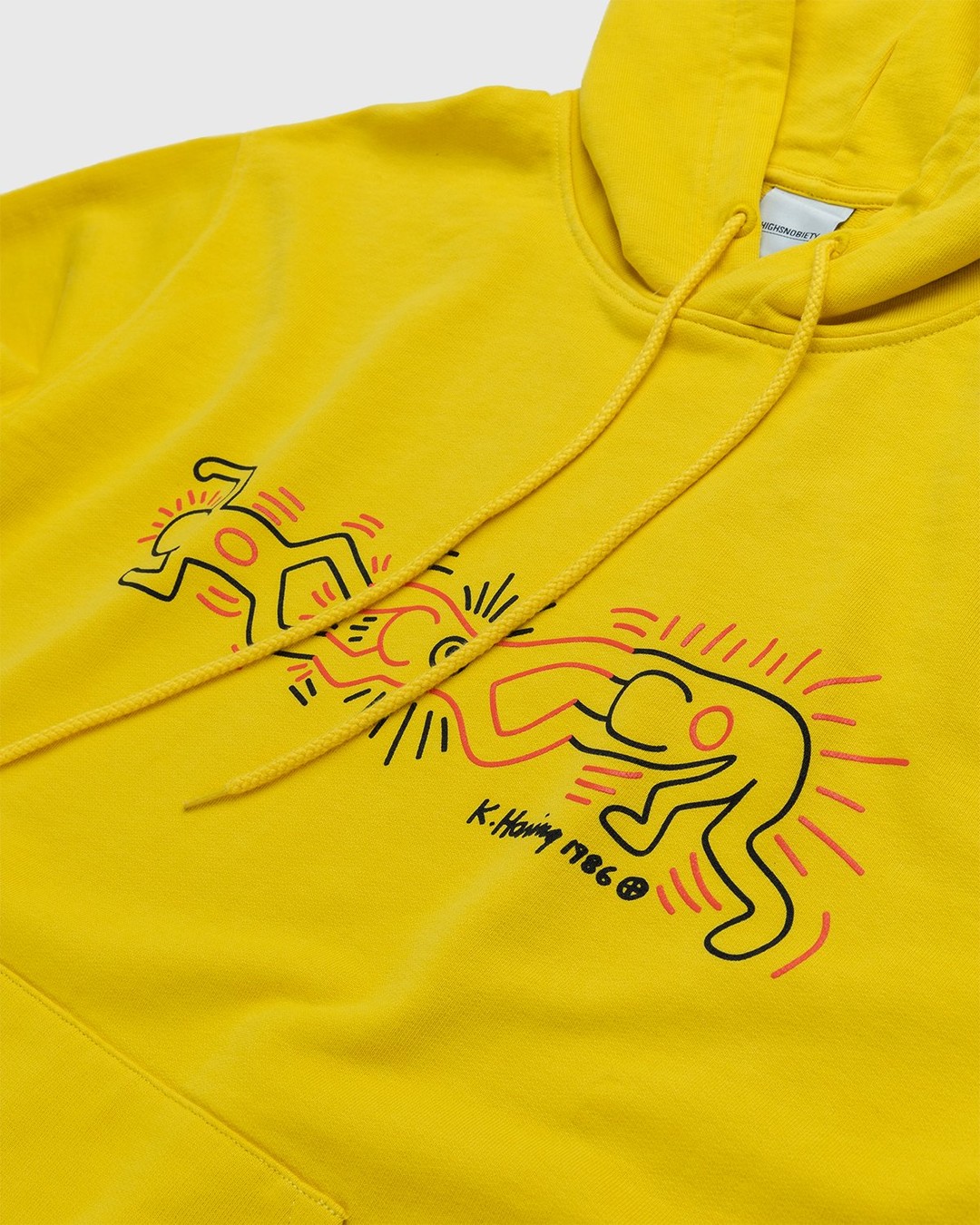 Highsnobiety – Keith Haring Hoodie Yellow - Sweats - Yellow - Image 3
