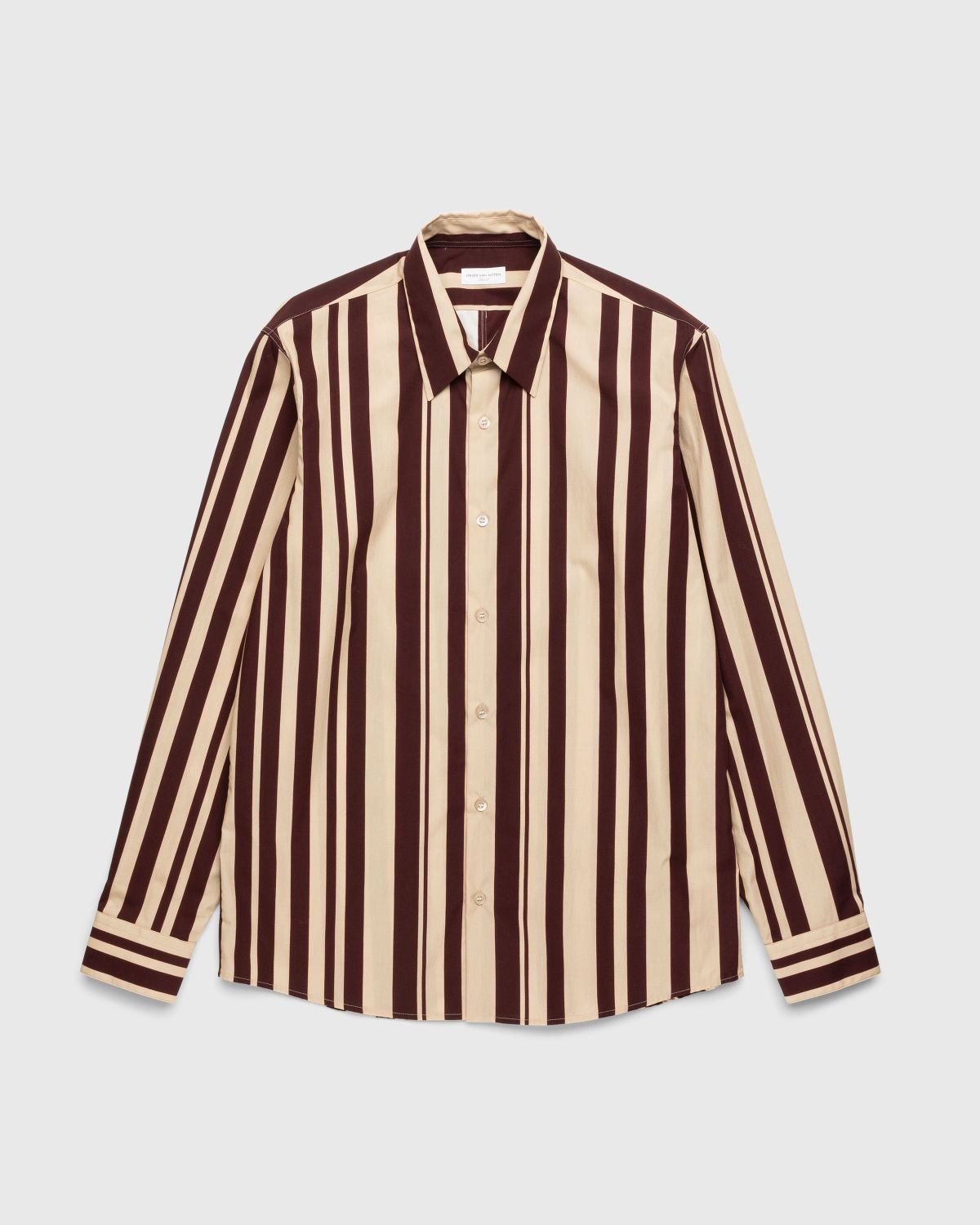 Dries van Noten – Curle Shirt Burgundy - Shirts - Red - Image 1