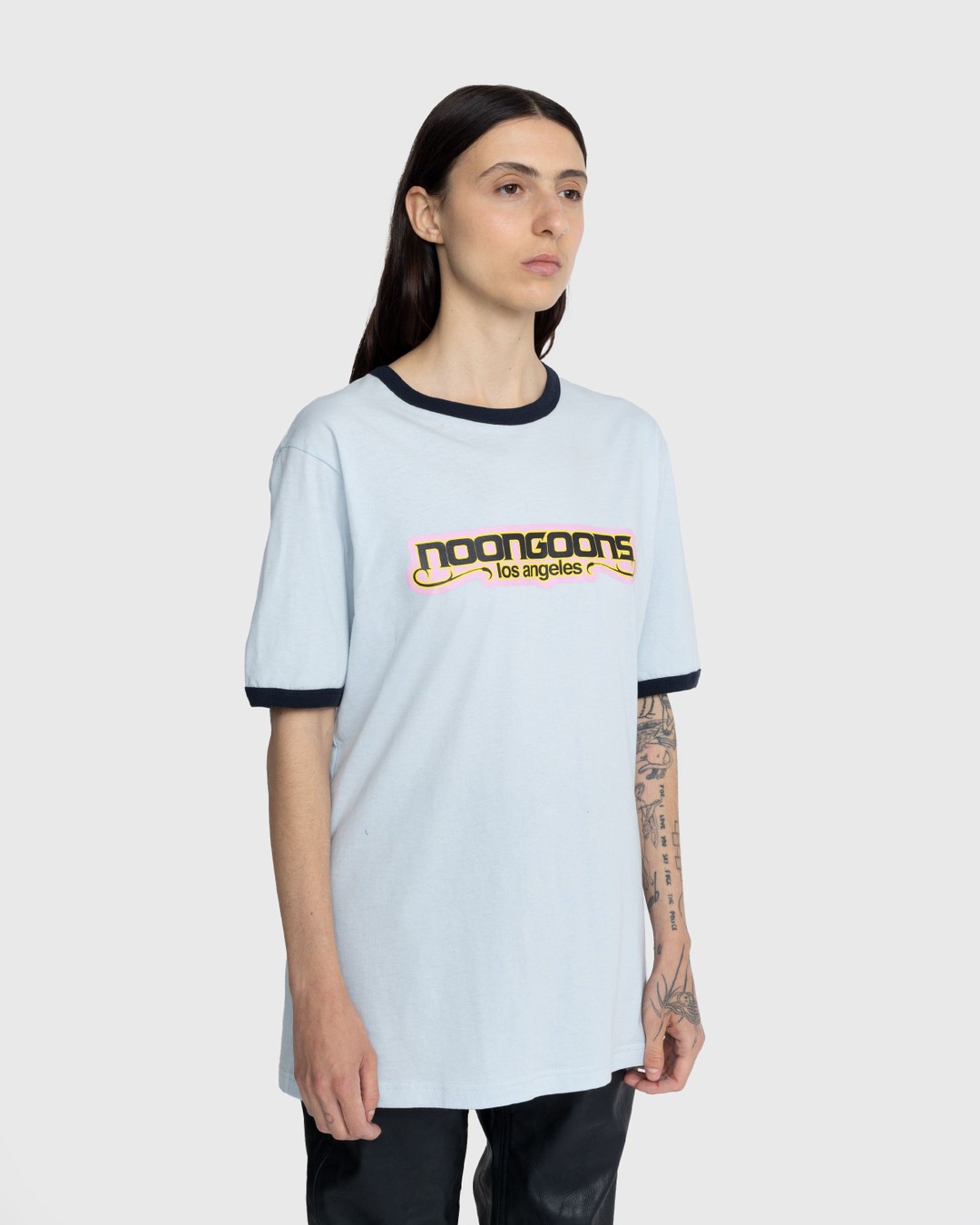 Noon Goons – Be Right Back Ringer T-Shirt Blue - Tops - Blue - Image 4