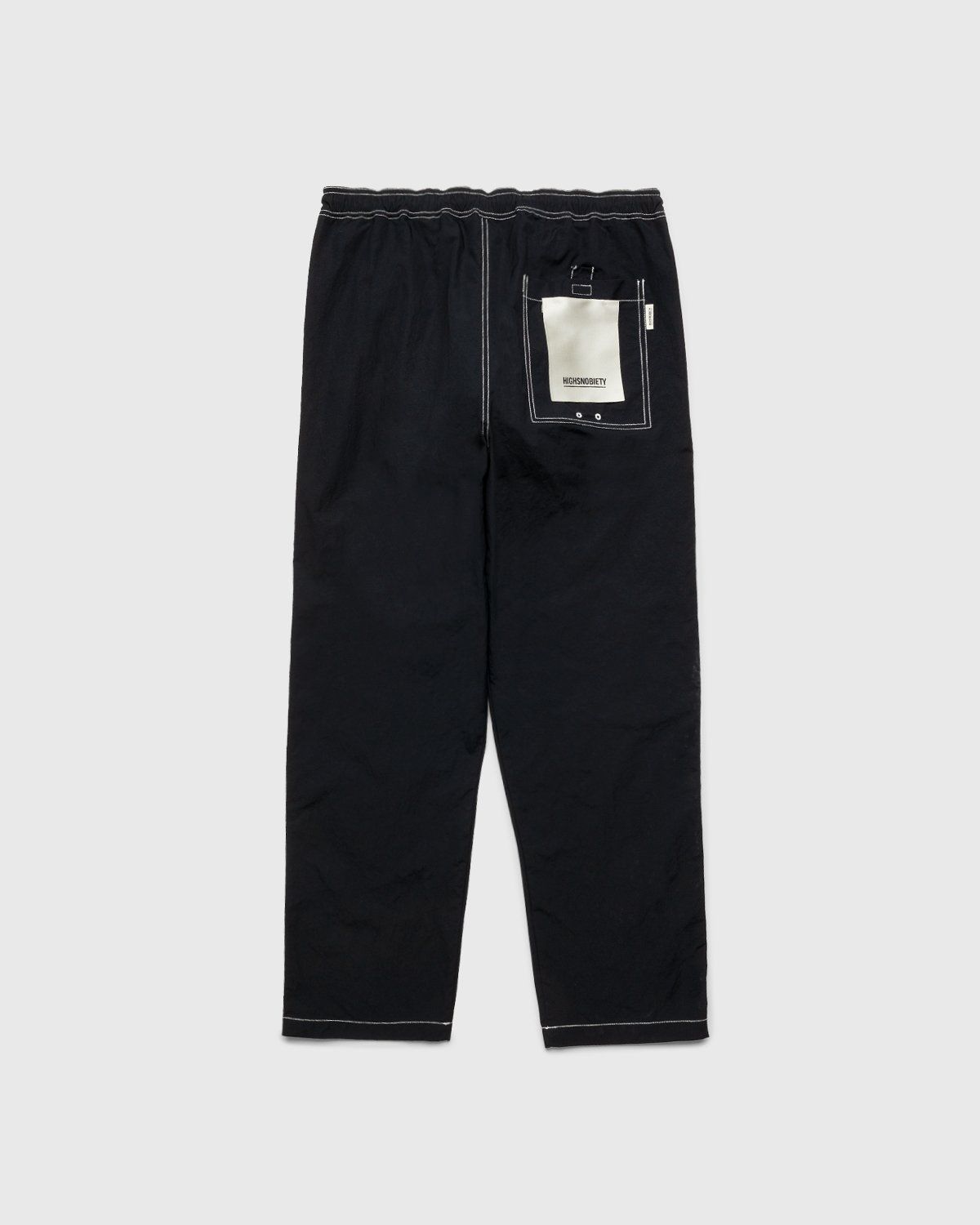 Highsnobiety – Contrast Brushed Nylon Elastic Pants Black - Pants - Black - Image 2