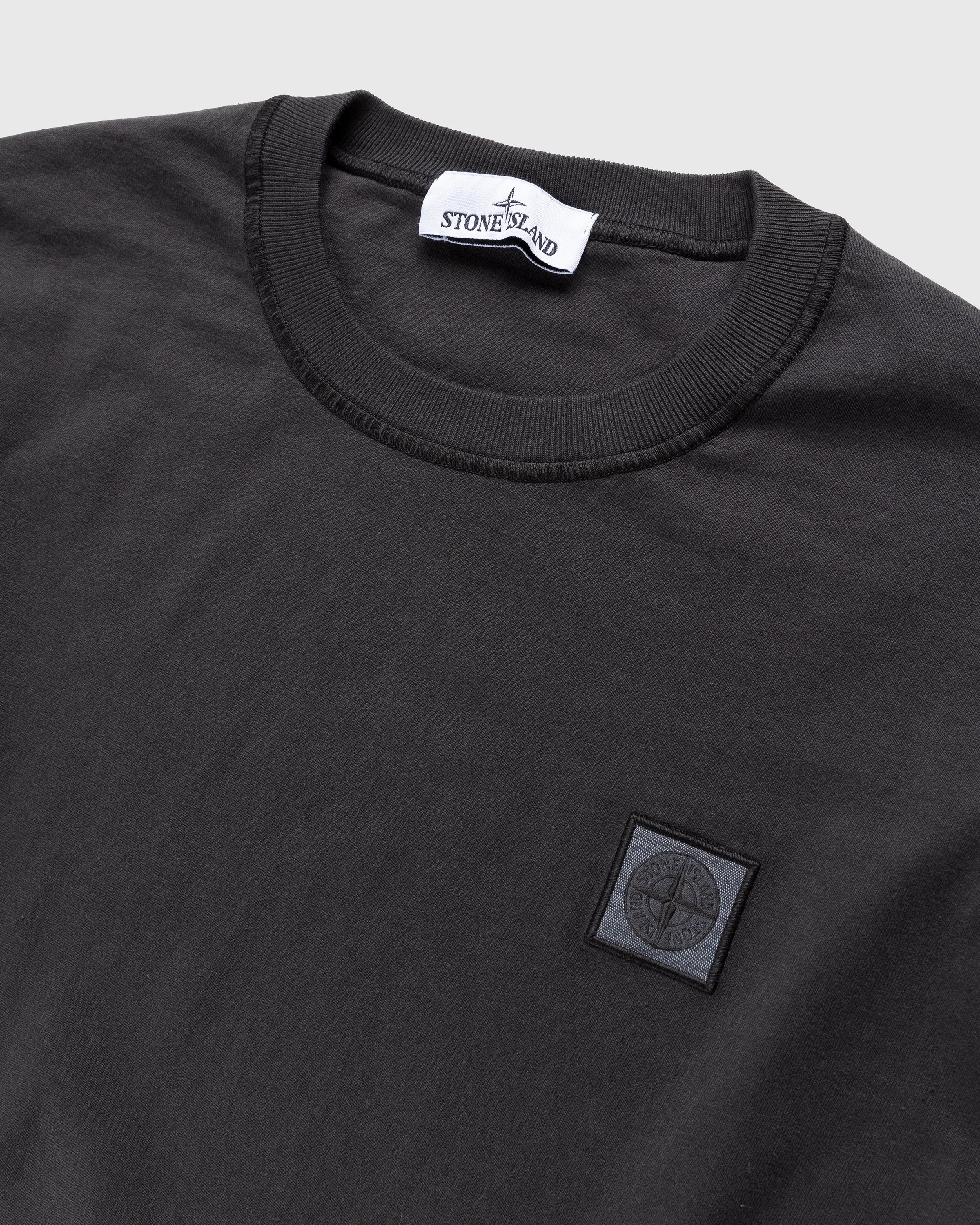 Stone Island – Fissato Longsleeve T-Shirt Charcoal - Longsleeves - Grey - Image 3
