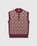 Moon Diamant Knit Jacquard Sleeveless Pullover Red