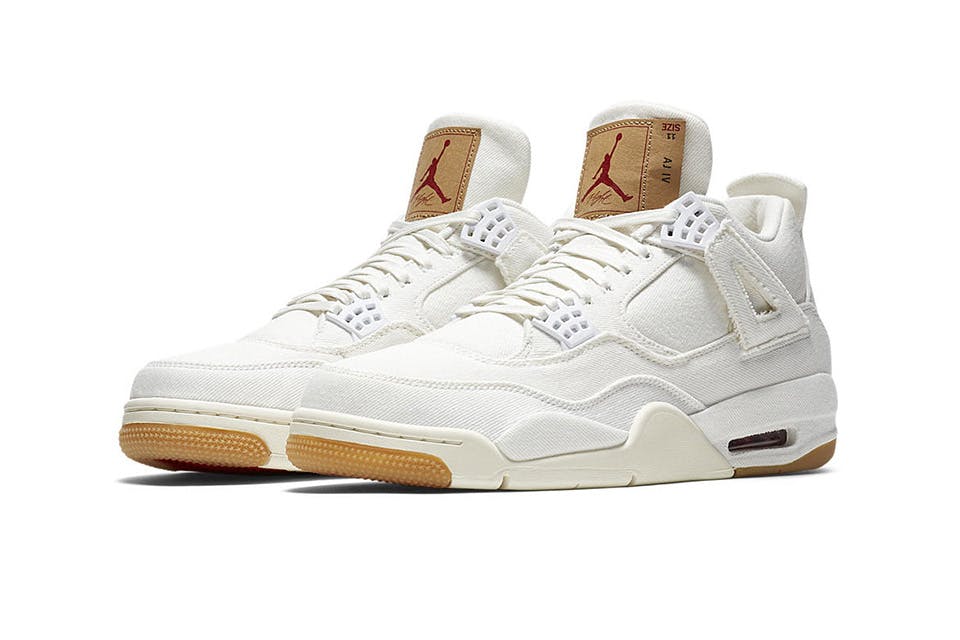 levis x jordan 4 white official look Air Jordan Levi’s x Nike