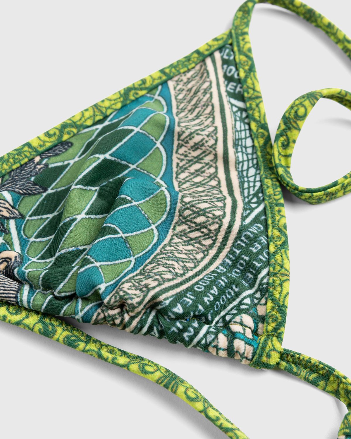 Jean Paul Gaultier – Banknote Bikini Top Multi - Swimwear - Green - Image 3
