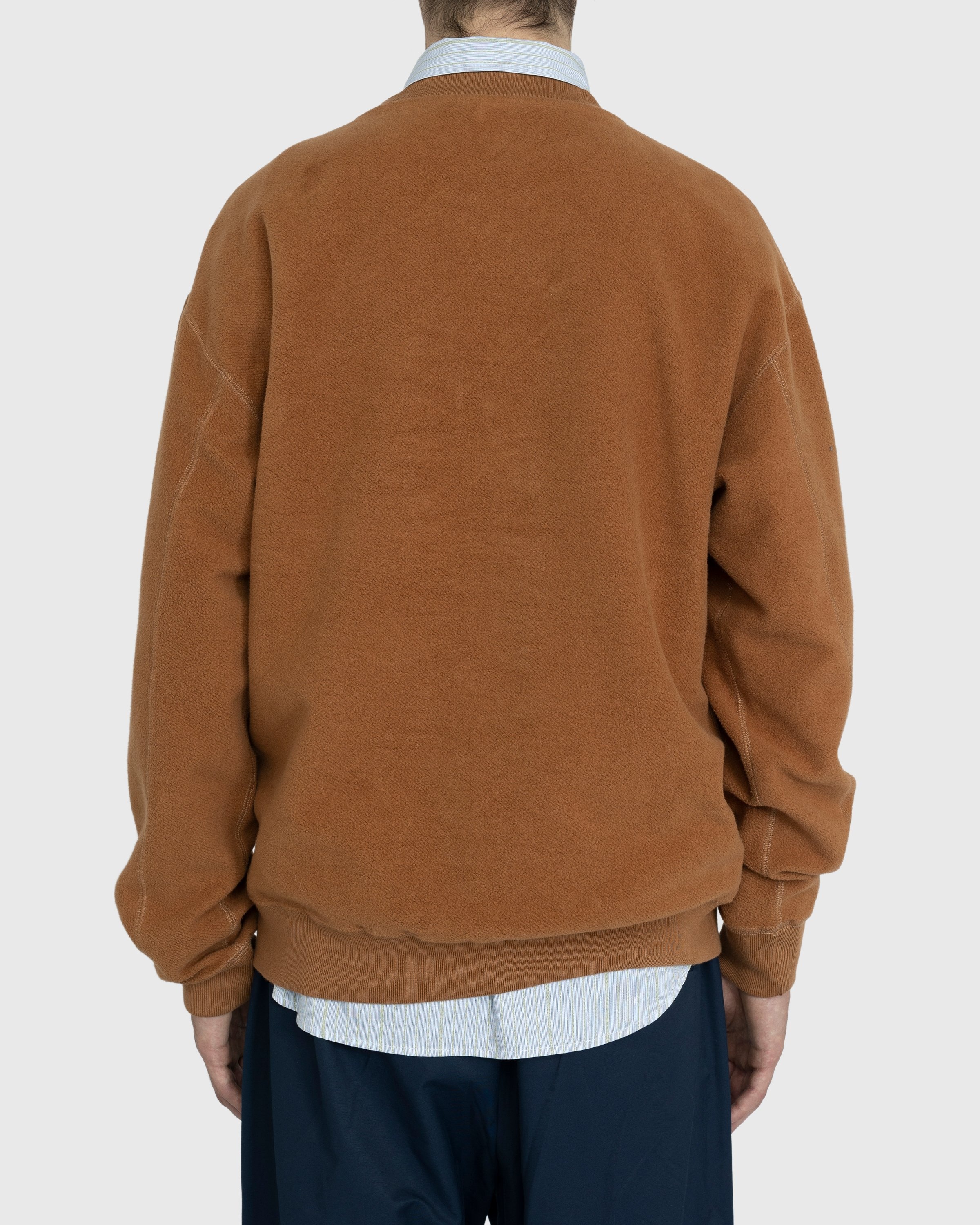 Highsnobiety – Script Logo Reverse Fleece Crew Brown - Sweats - Brown - Image 4