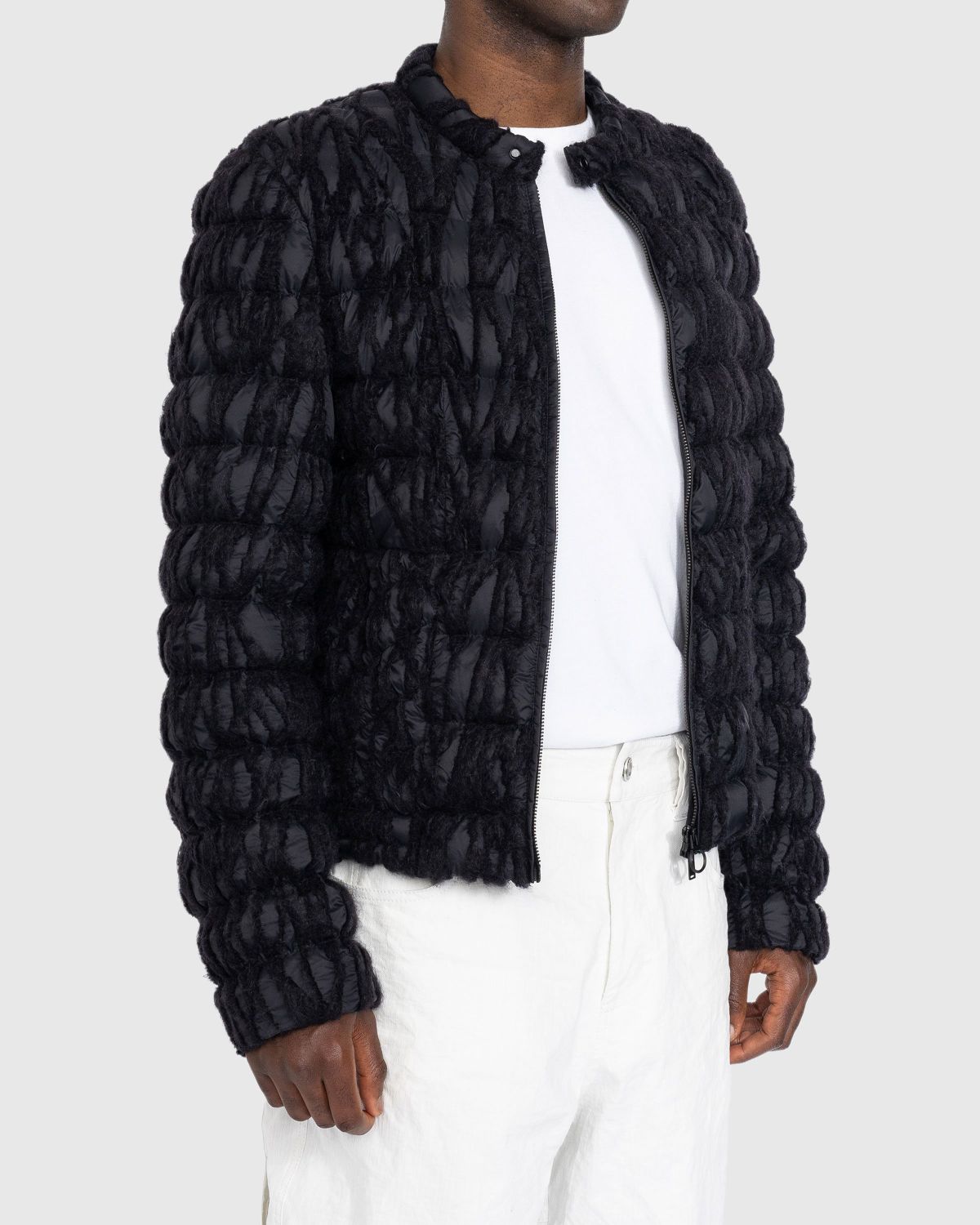 Trussardi – Embroidered Nylon Jacket Black - Down Jackets - Black - Image 3