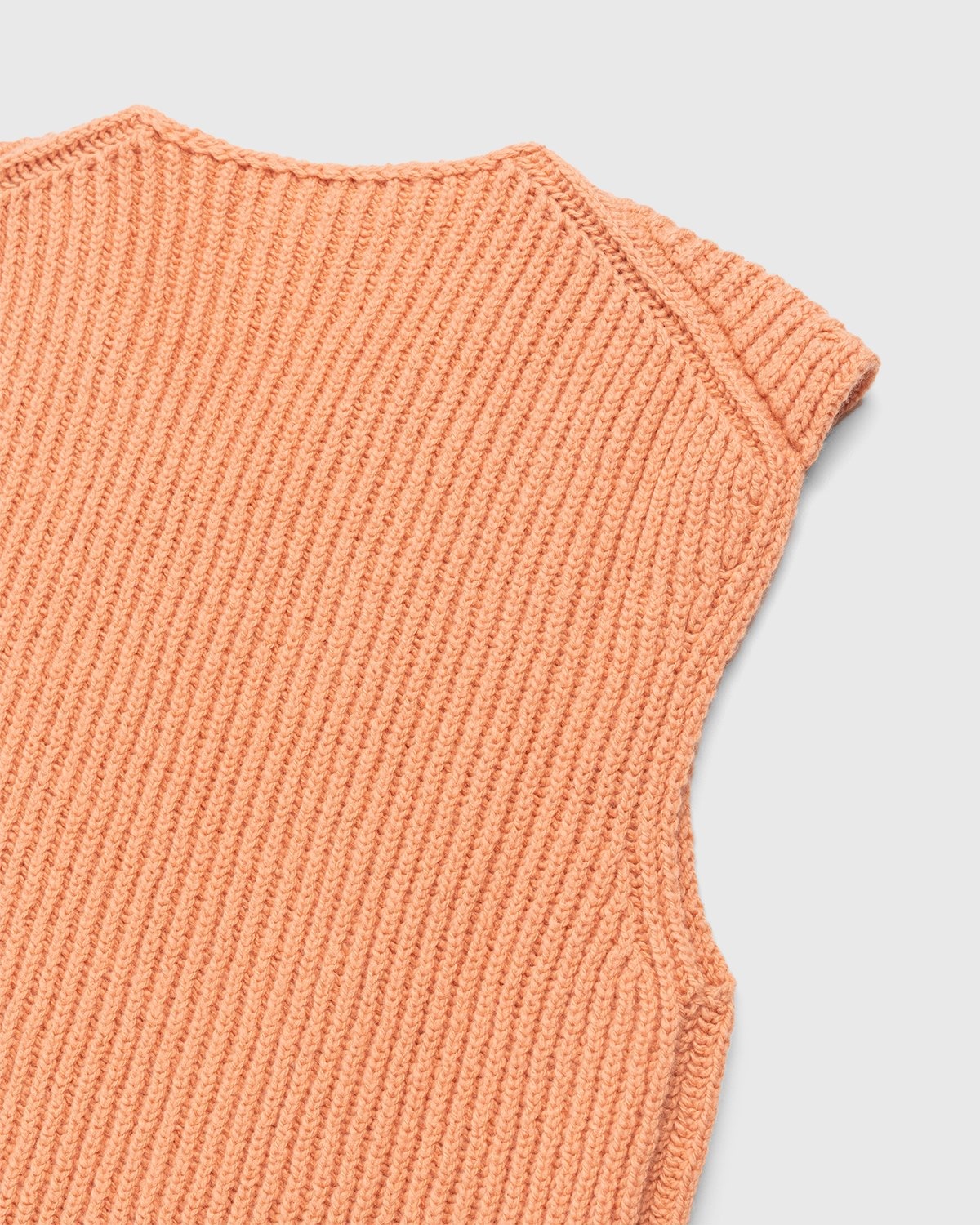 Jil Sander – Rib Knit Vest Orange - Gilets - Orange - Image 4
