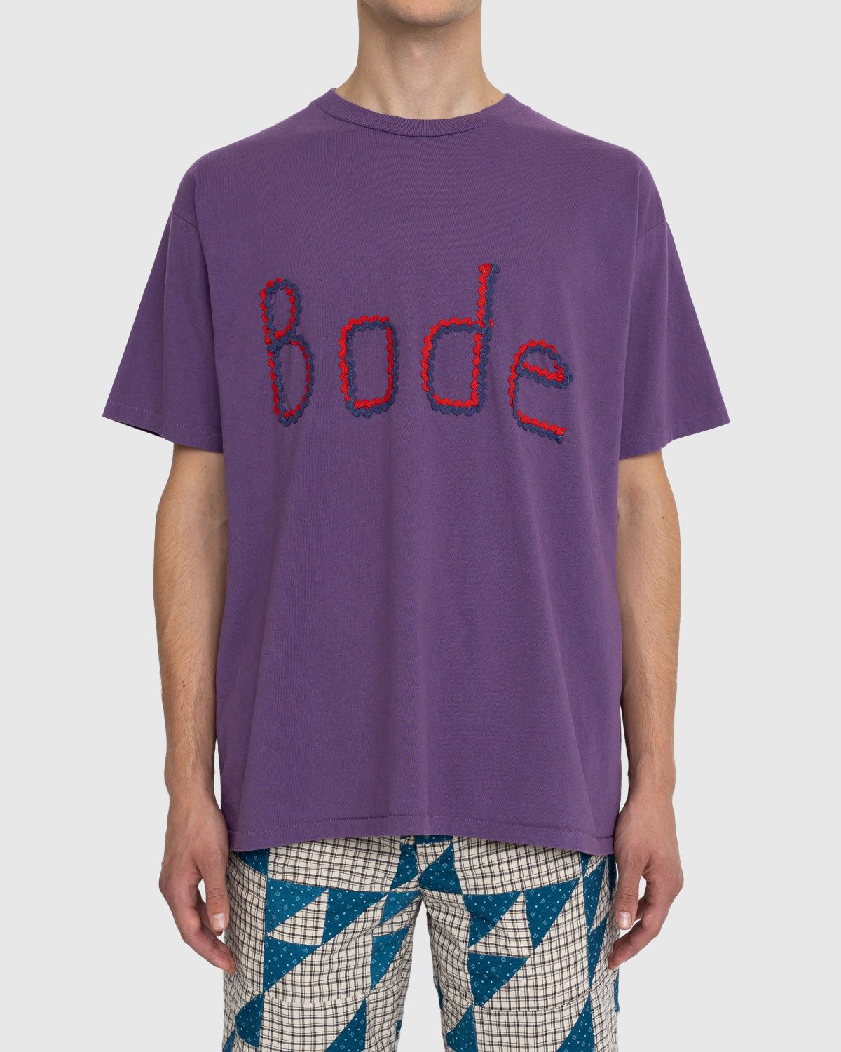 Bode – Rickrack Logo T-Shirt Purple - Tops - Purple - Image 2