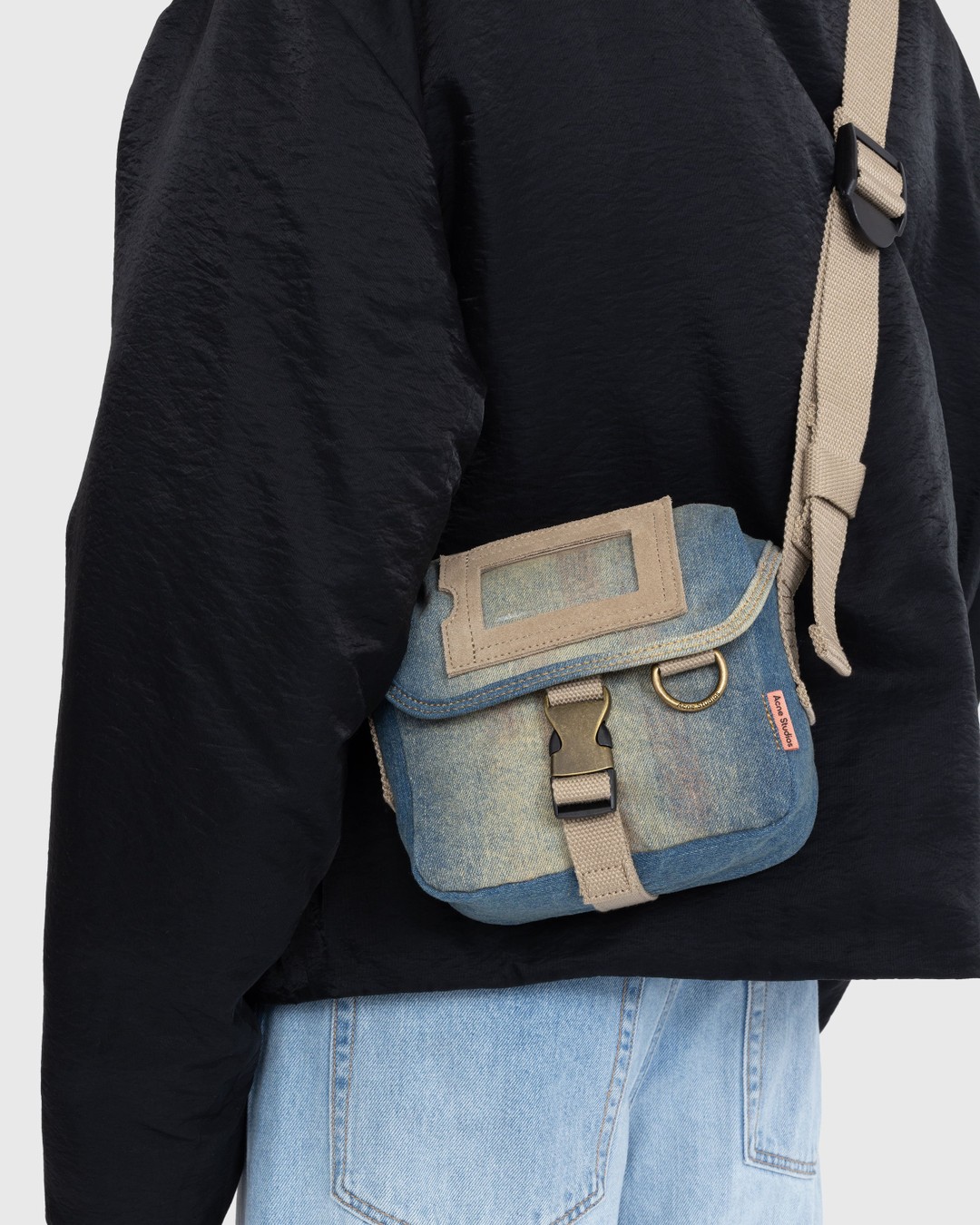 Acne Studios – Mini Messenger Bag Light Blue/Beige - Bags - Multi - Image 5