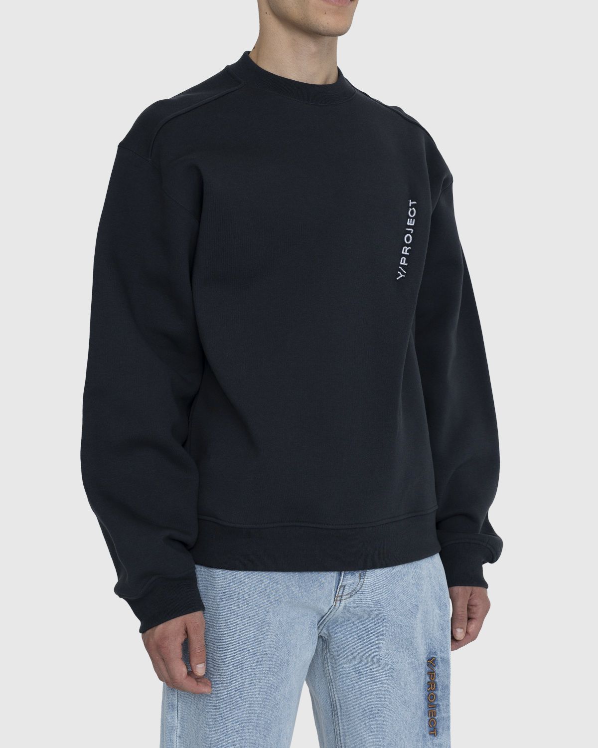 Y/Project – Pinched Logo Sweatshirt Navy - Sweats - Blue - Image 4