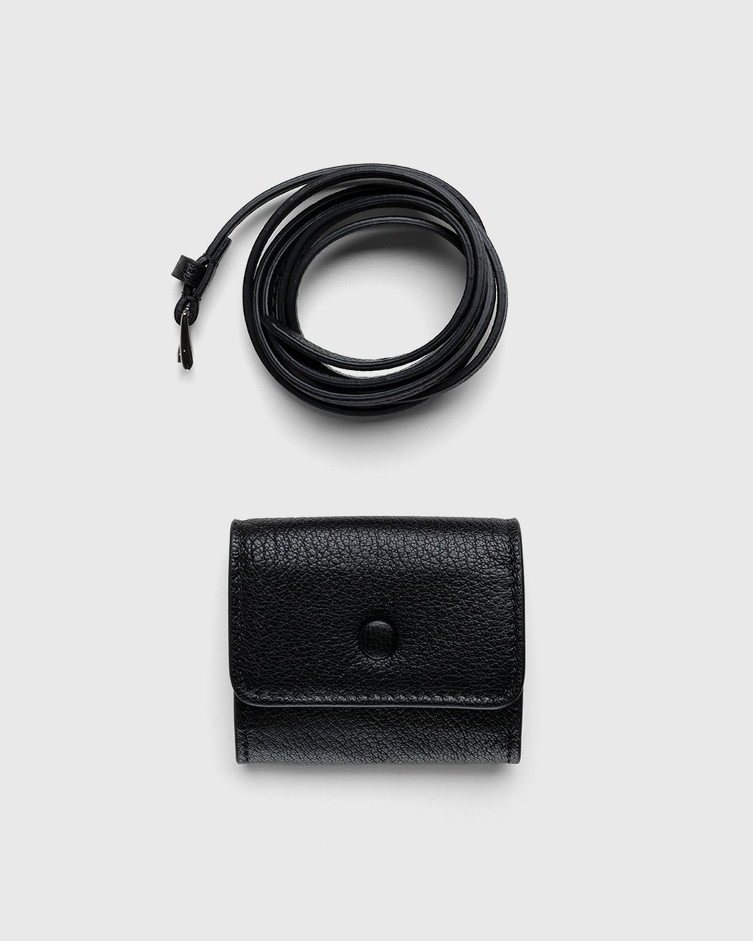 Maison Margiela – Leather AirPods Case Black - Phone cases - Black - Image 4