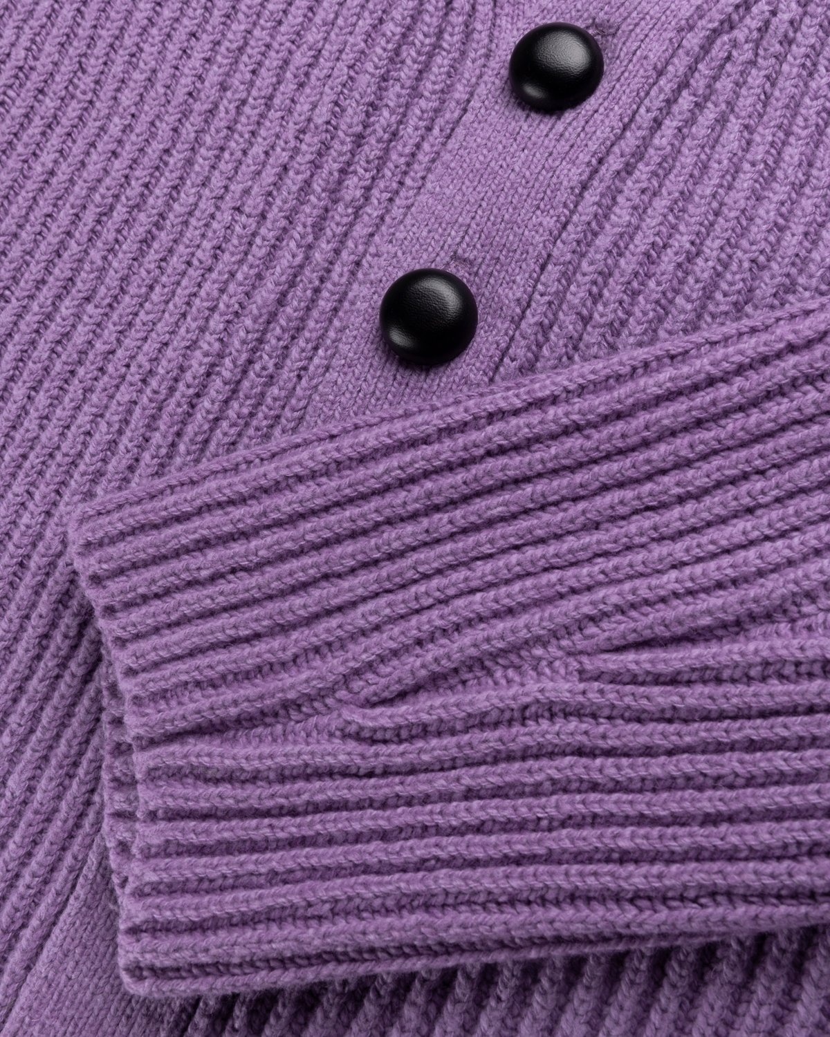 Jil Sander – Rib Knit Cardigan Medium Purple - Knitwear - Purple - Image 5
