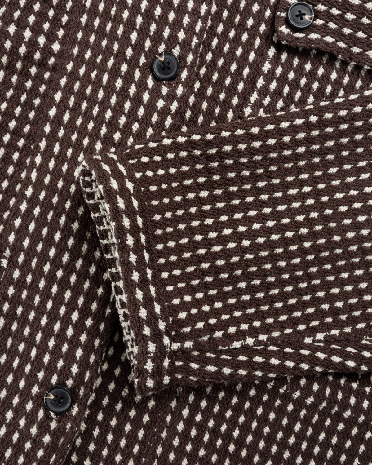 Bode – Reversible Duo Waffle Jacket Brown - Outerwear - Brown - Image 9
