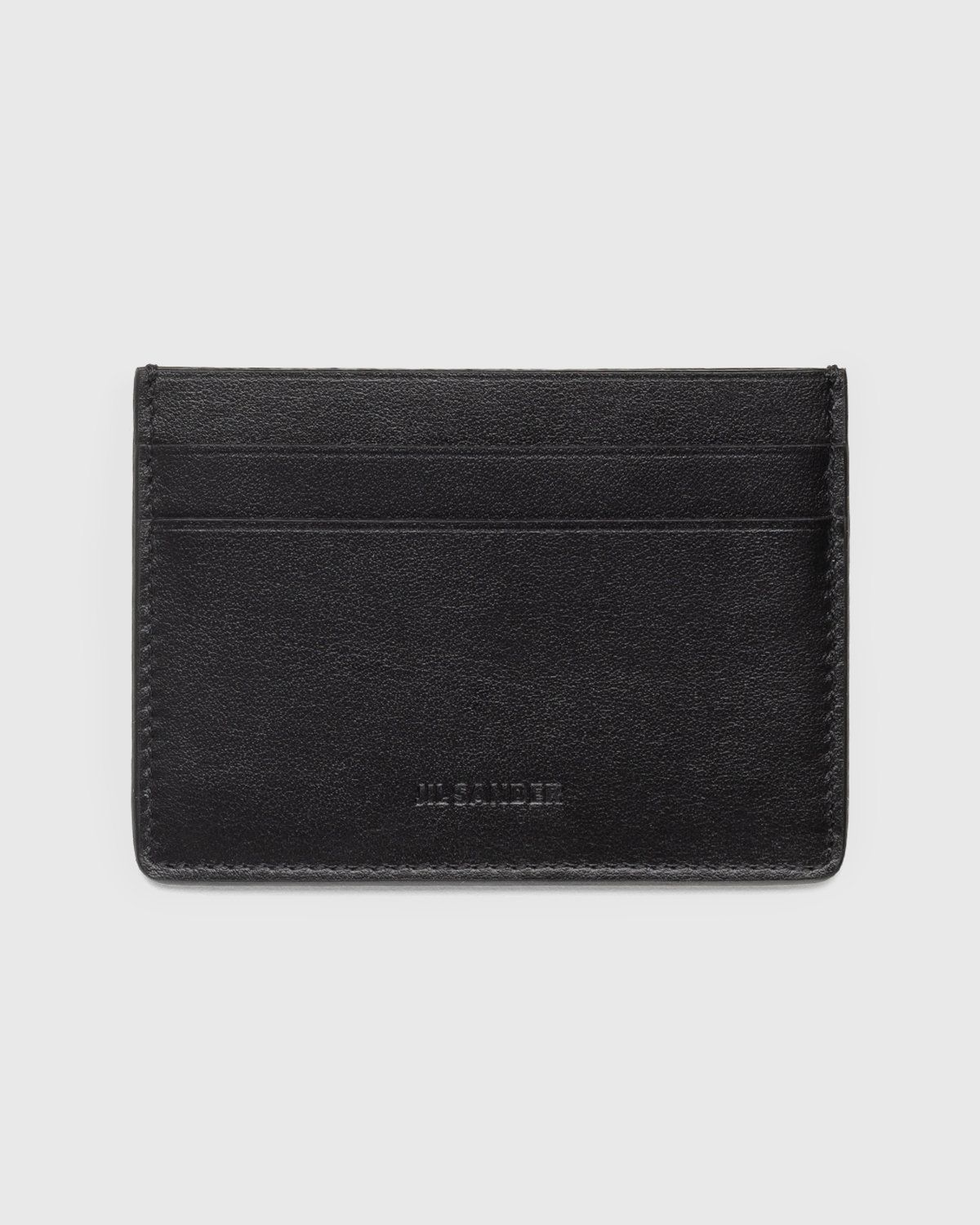 Jil Sander – Leather Card Holder Black - Wallets - Black - Image 1