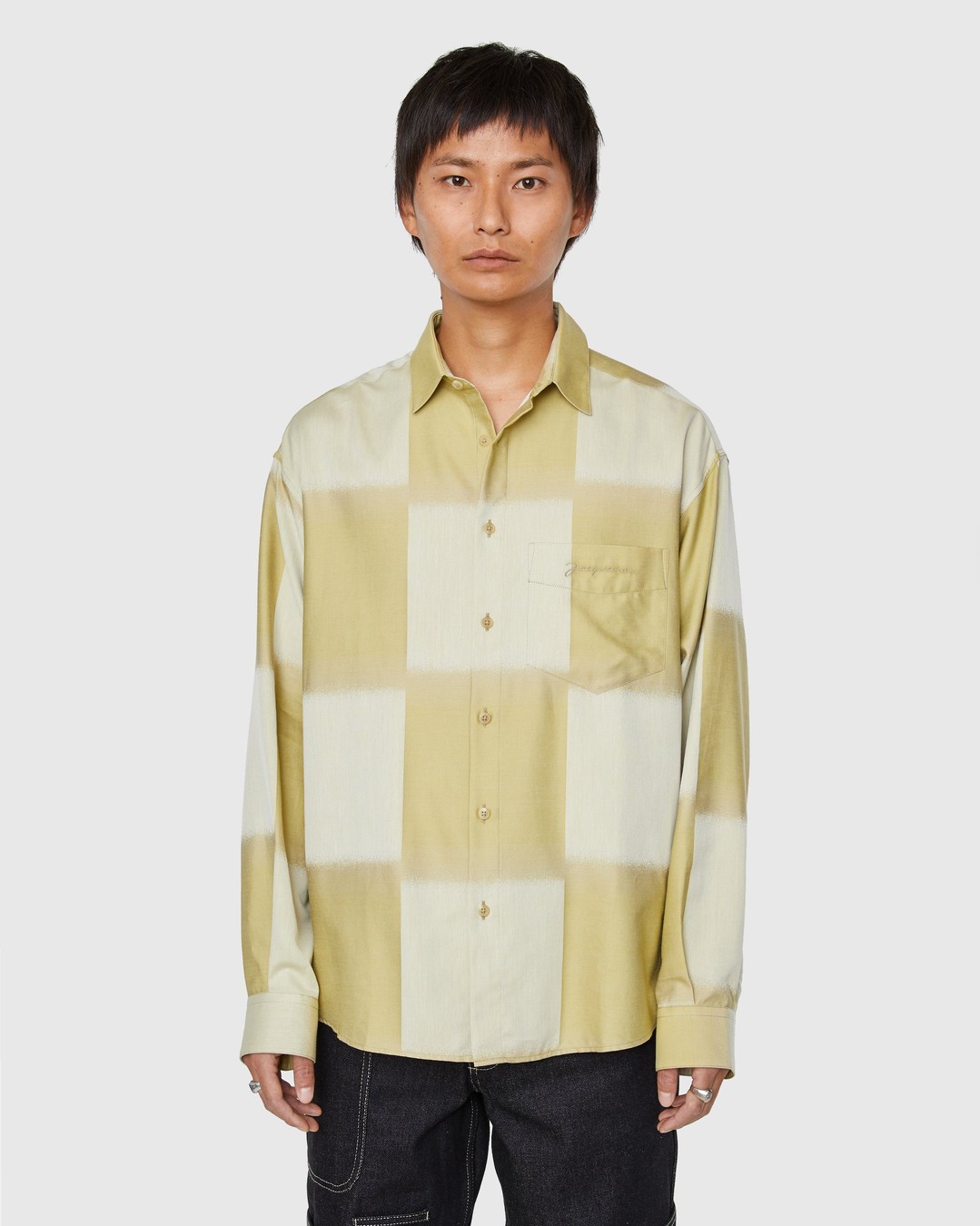 JACQUEMUS – La Chemise Simon Khaki - Shirts - Yellow - Image 2