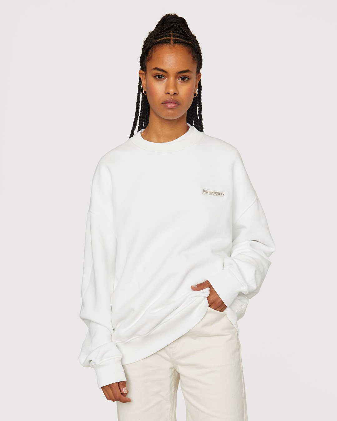 Highsnobiety – Staples Sweatshirt White - Sweats - White - Image 6