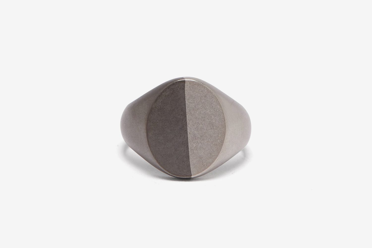 Two Tone Silver Signet Ring