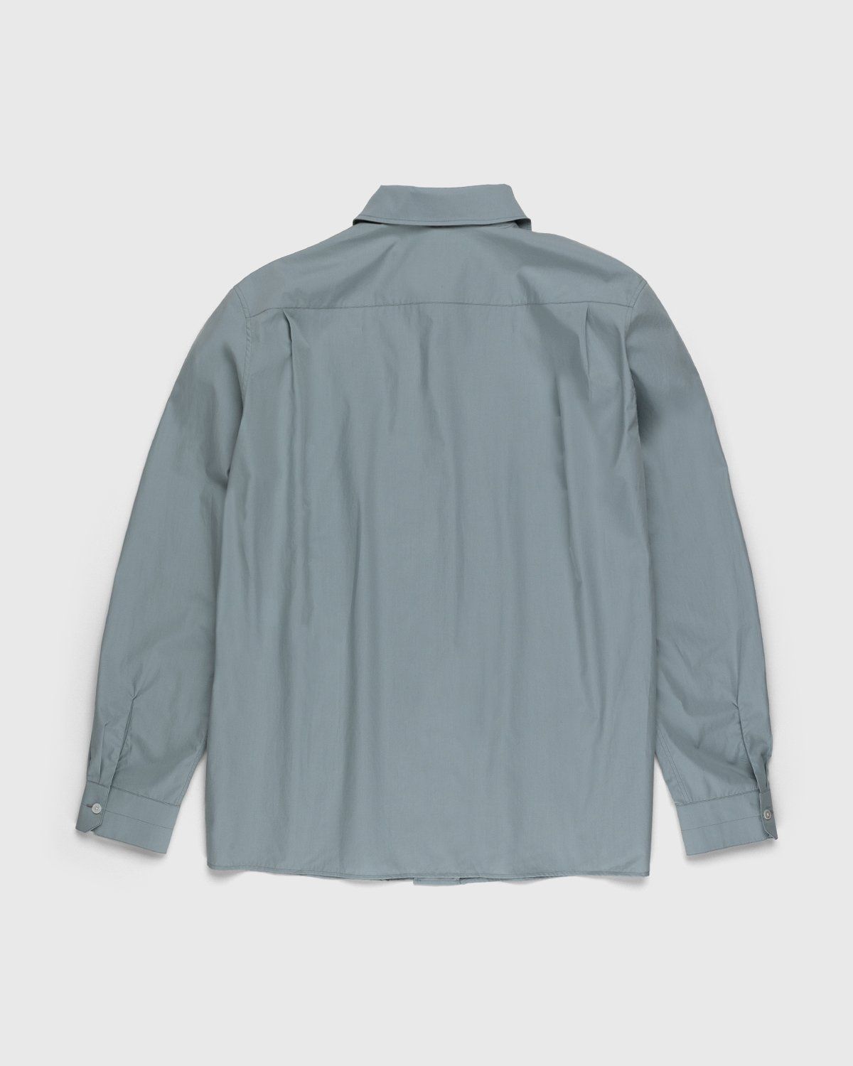 Lemaire – Convertible Collar Long Sleeve Shirt Light Blue - Shirts - White - Image 2