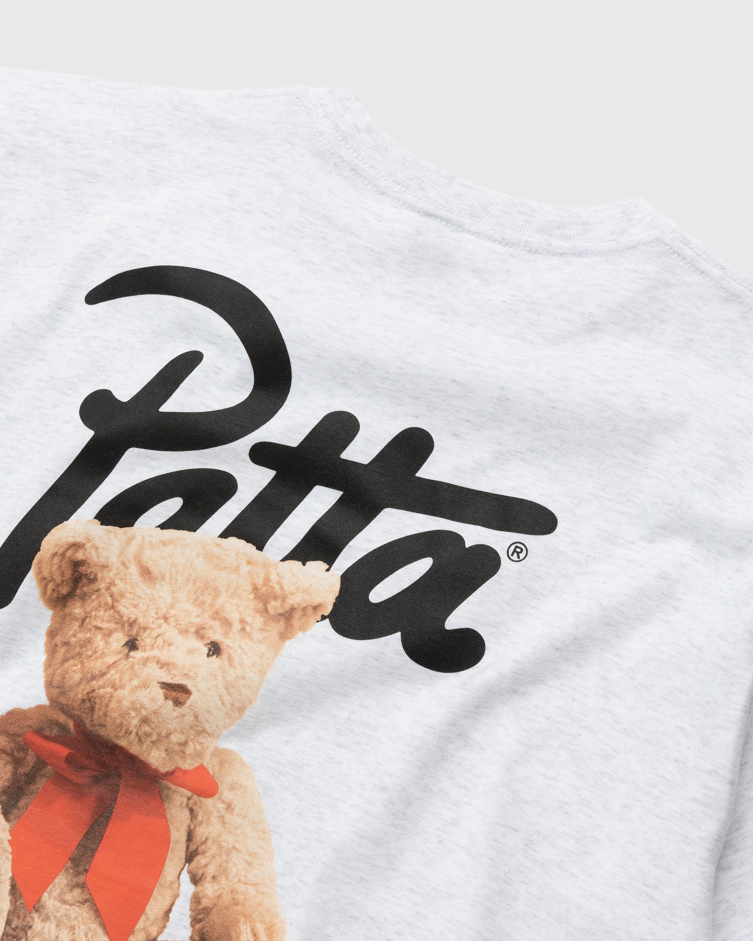Patta – Teddy Bear T-Shirt Snow Melange Grey - T-shirts - Grey - Image 3