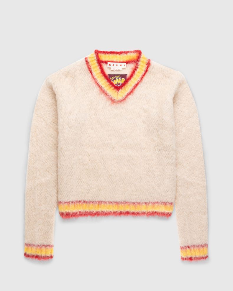 Mohair Sweater Beige Multi