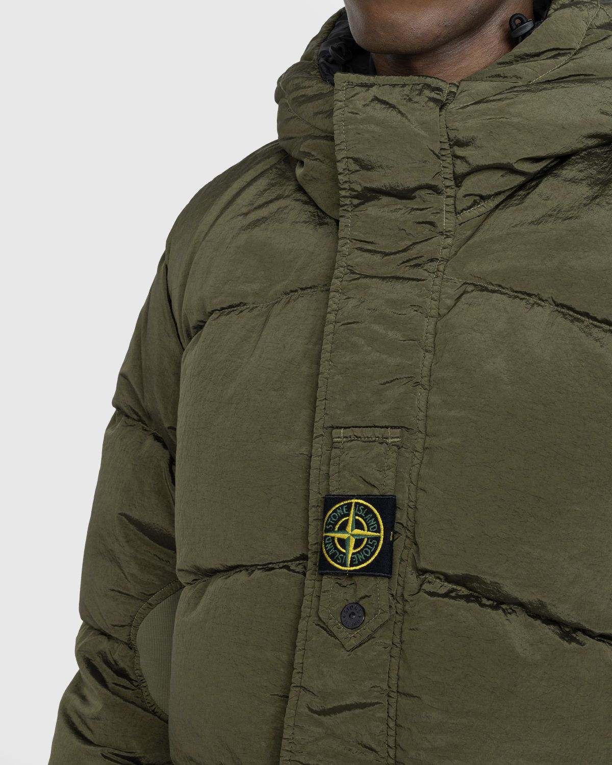 Stone Island – Down Puffer Jacket Olive - Outerwear - Green - Image 4
