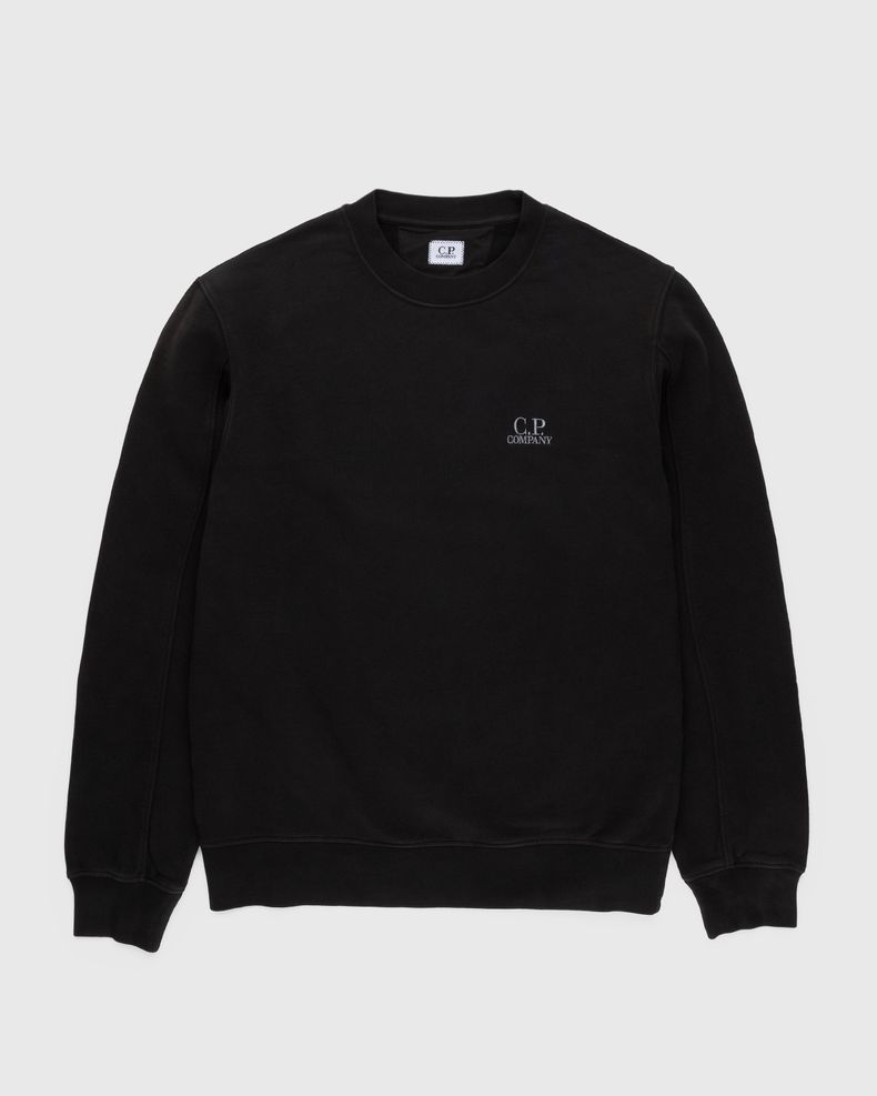 C.P. Company – Diagonal Raised Fleece Crewneck Sweatshirt Black