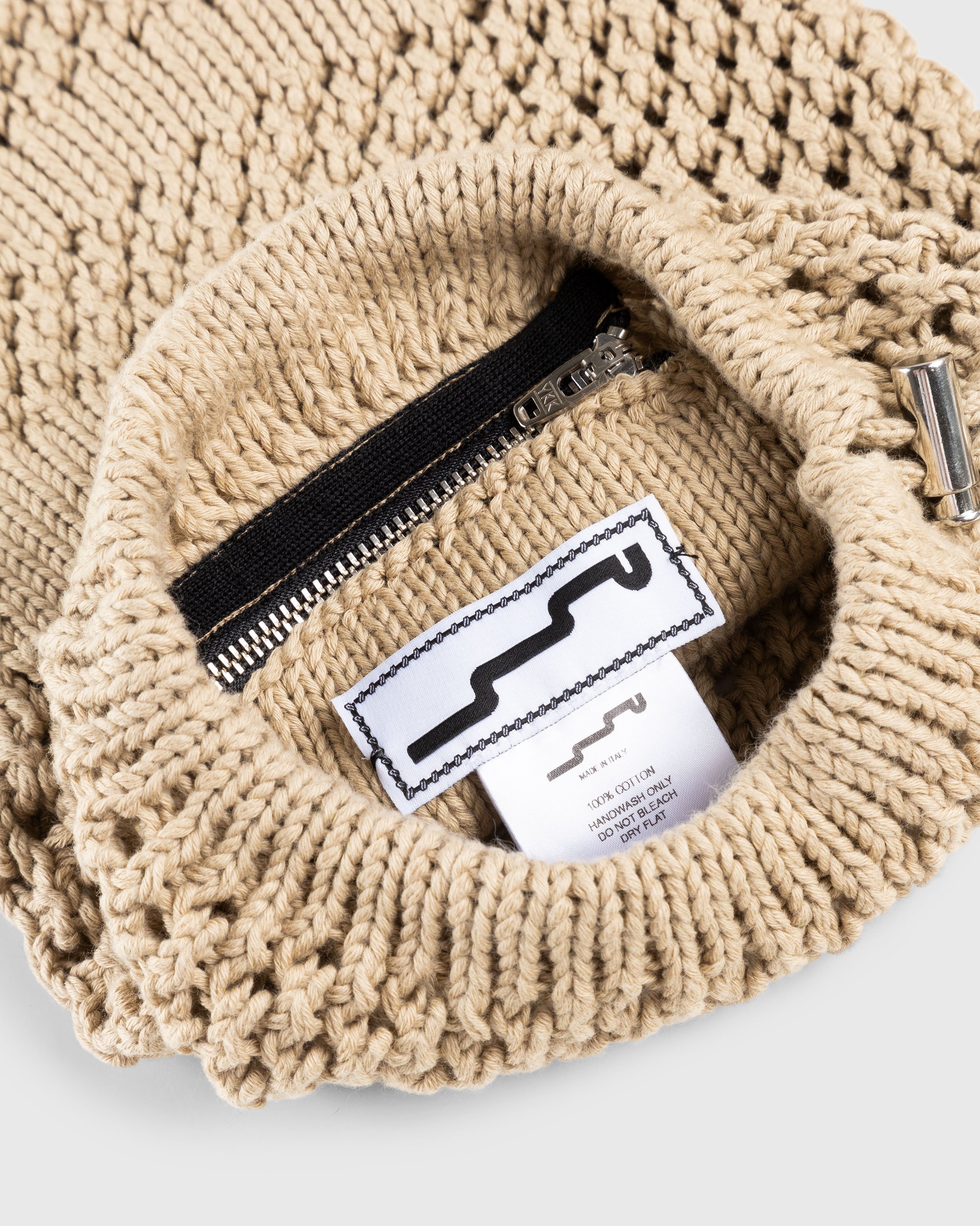 SSU – Mesh Stitch Knitted Bag Tan - Bags - Beige - Image 4