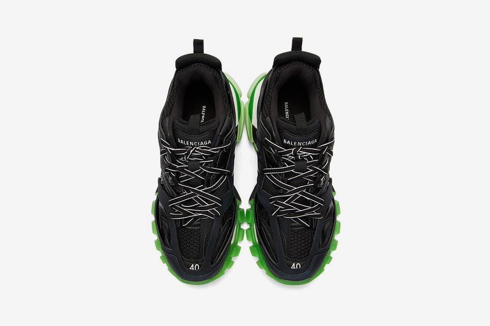 black and neon green balenciaga