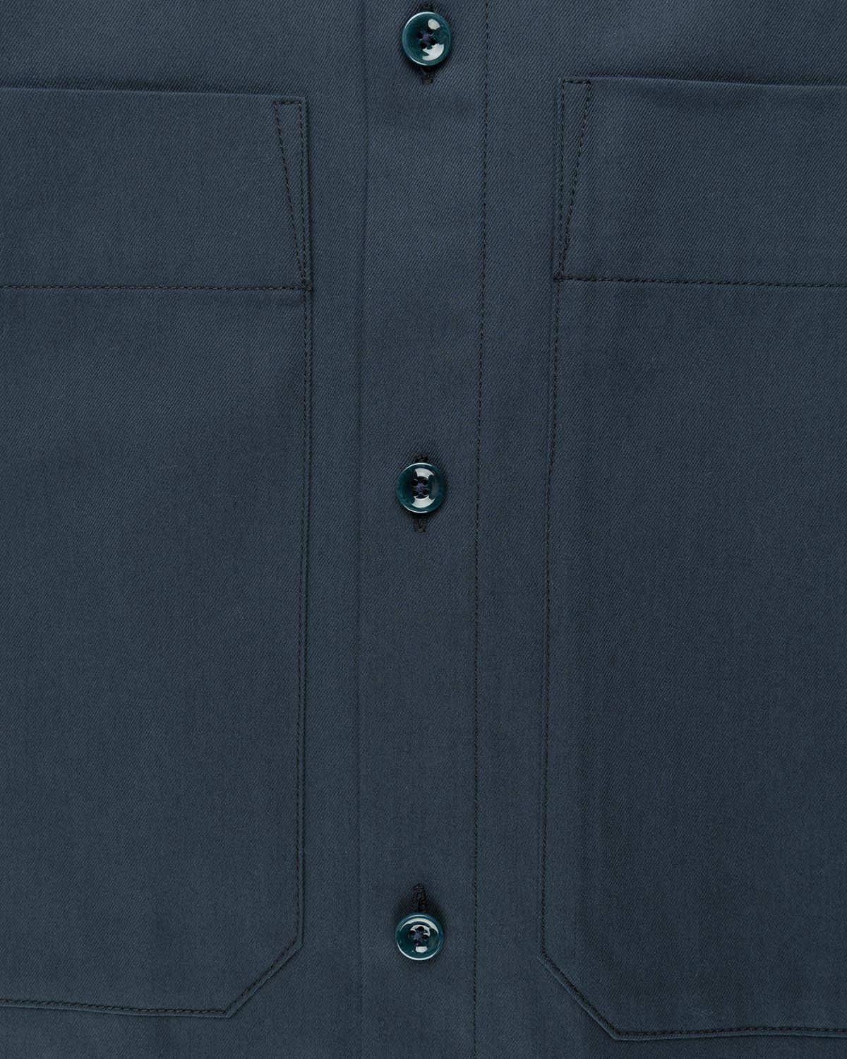 Lemaire – Wadded Brushed Overshirt Vulcan Blue - Overshirt - Blue - Image 4