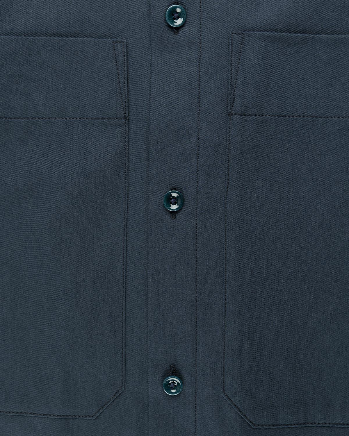 Lemaire – Wadded Brushed Overshirt Vulcan Blue - Shirts - Blue - Image 4