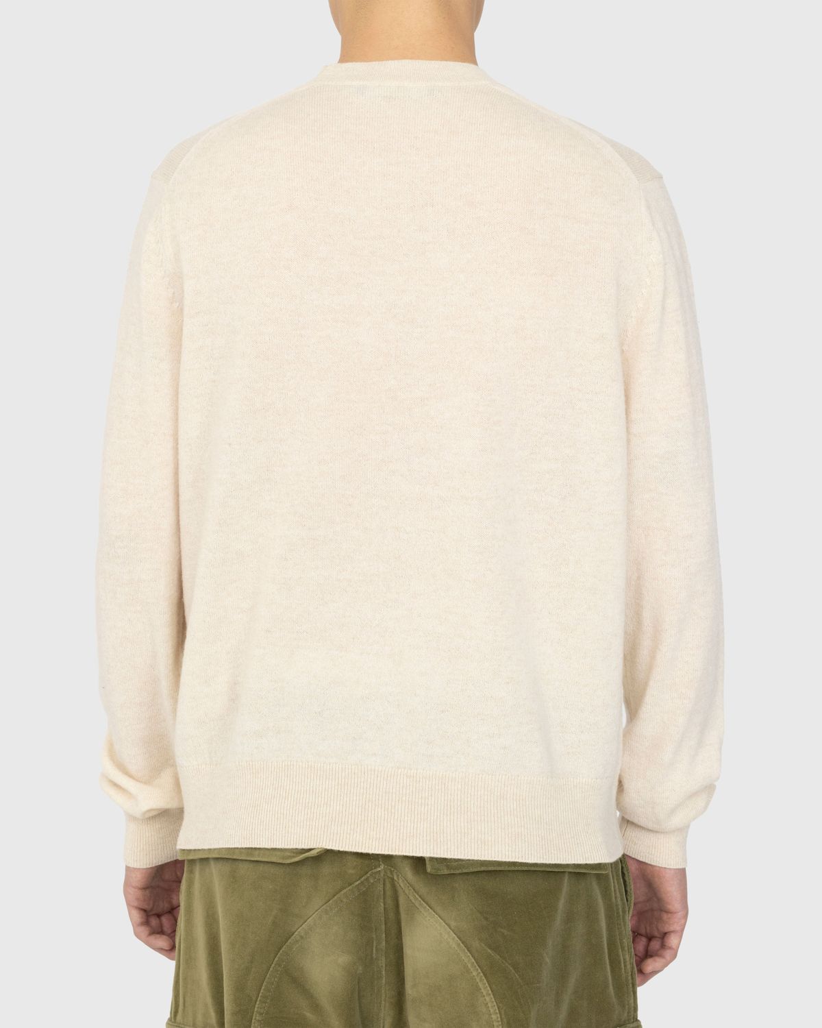 Acne Studios – Wool Crewneck Sweater Oatmeal Melange - Knitwear - Beige - Image 4