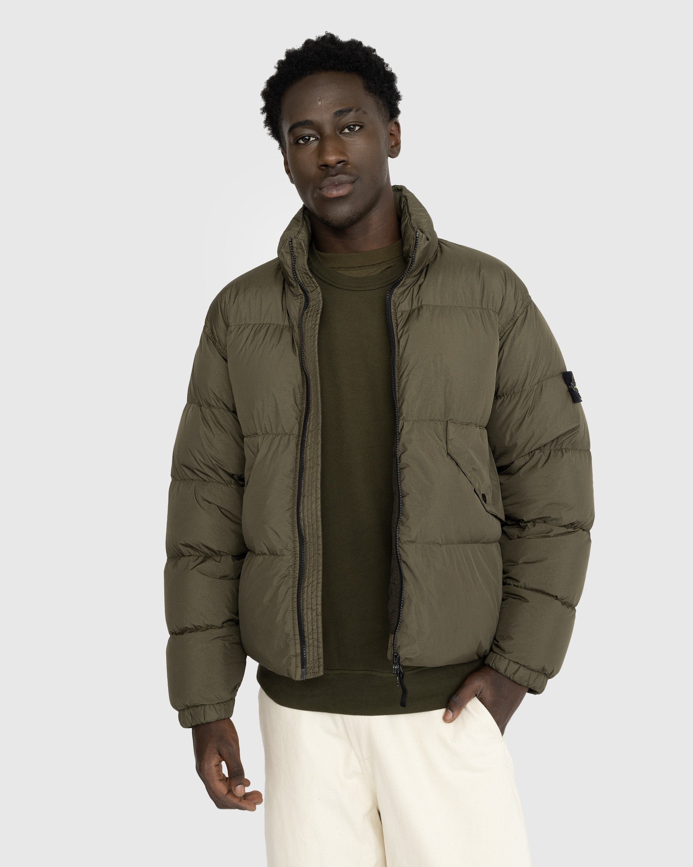 Stone Island – Garment-Dyed Recycled Nylon Down Jacket Olive - Outerwear - Green - Image 2