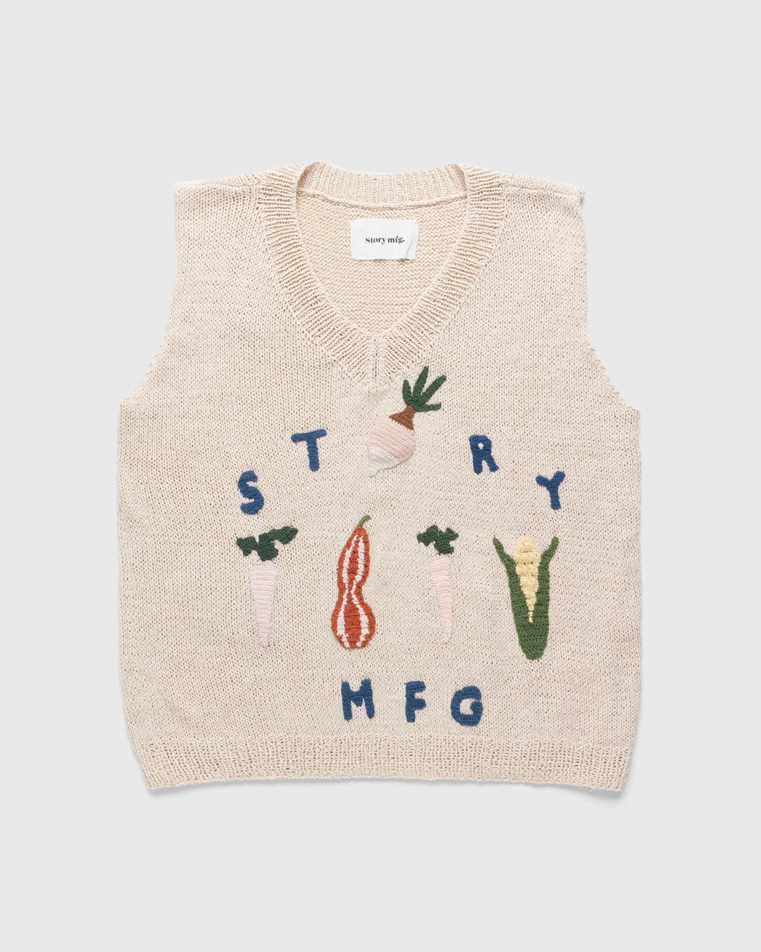Story mfg. – Party Vest Squash White - Knitwear - White - Image 1